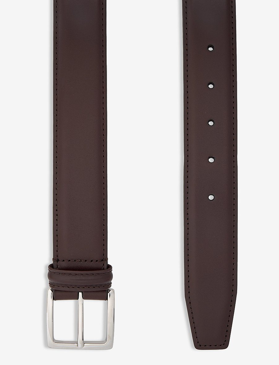 Anderson's - Classic Tan Stitched Belt - klassiske bælter - brown - 1