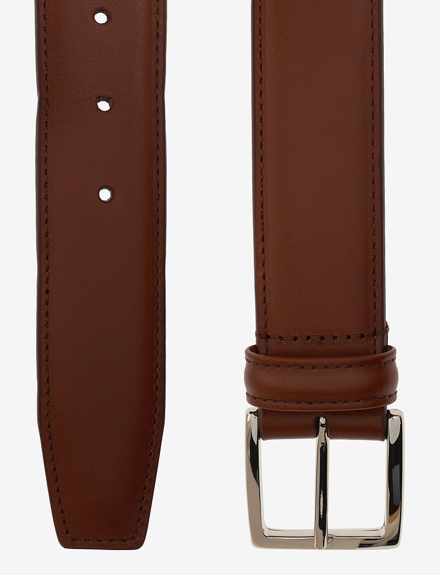 Anderson's - Classic Tan Stitched Belt - klassiske bælter - tan - 1