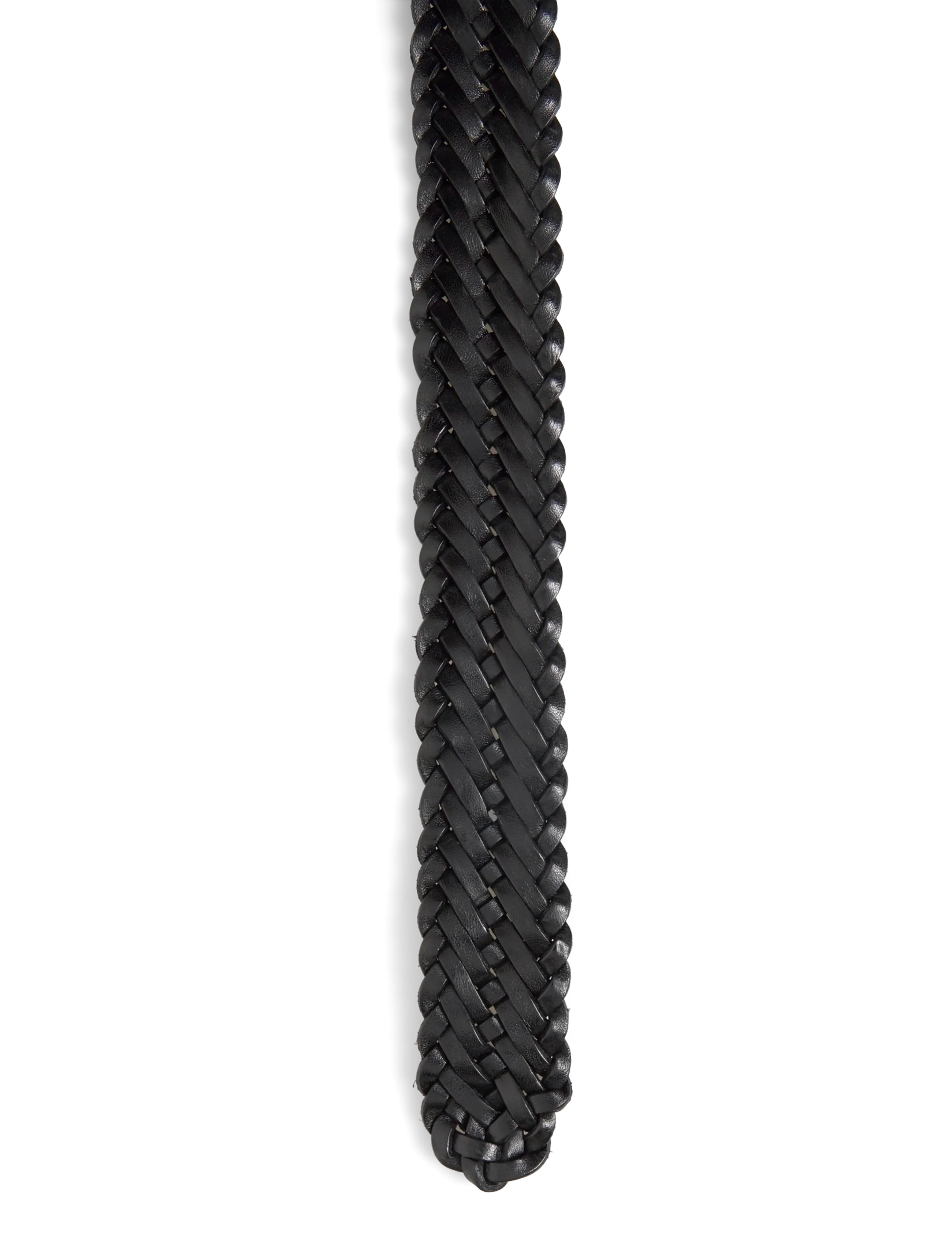 Anderson's - classic woven leather belt - skärp - black - 2