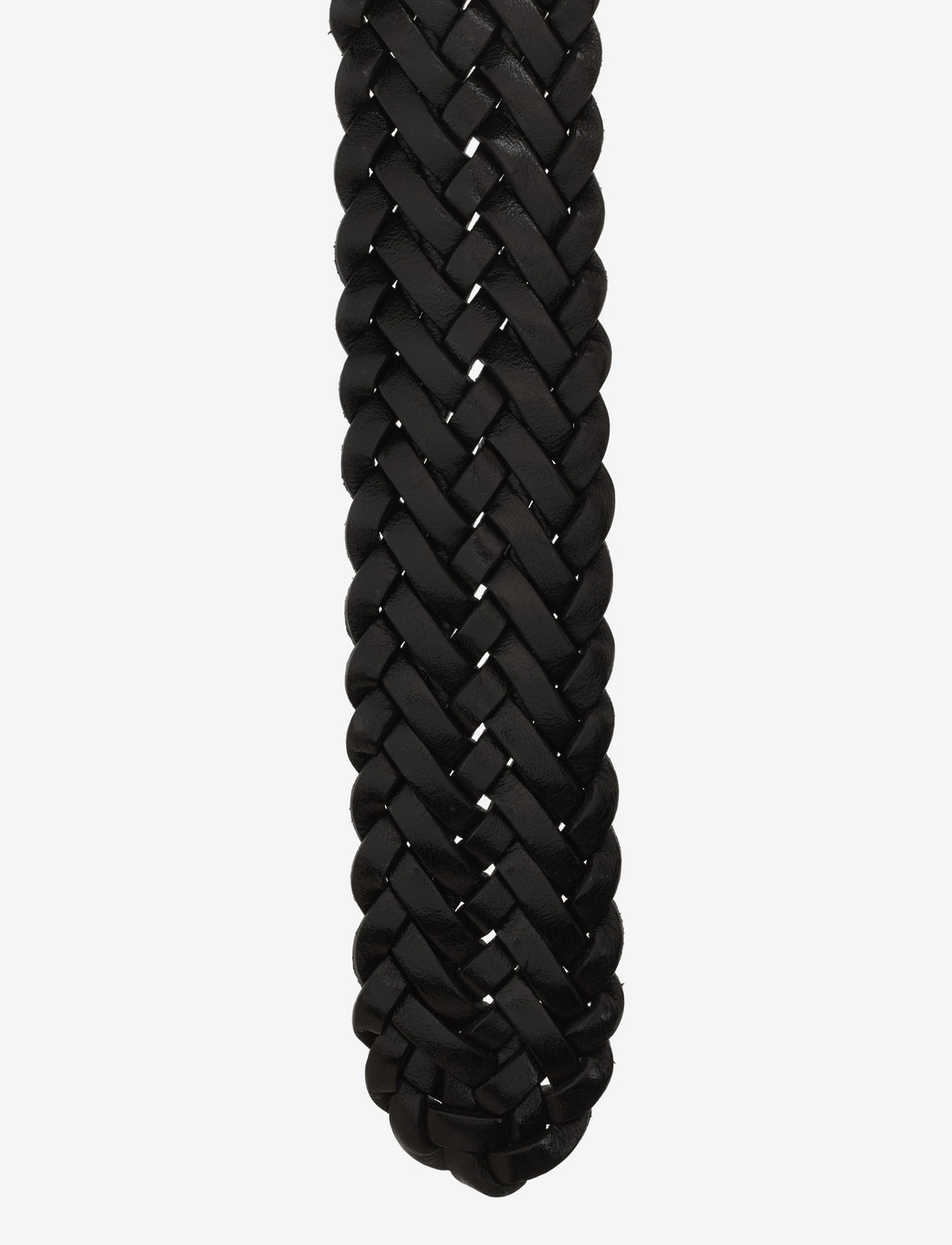 Anderson's - classic woven leather belt - flettede bælter - black - 2