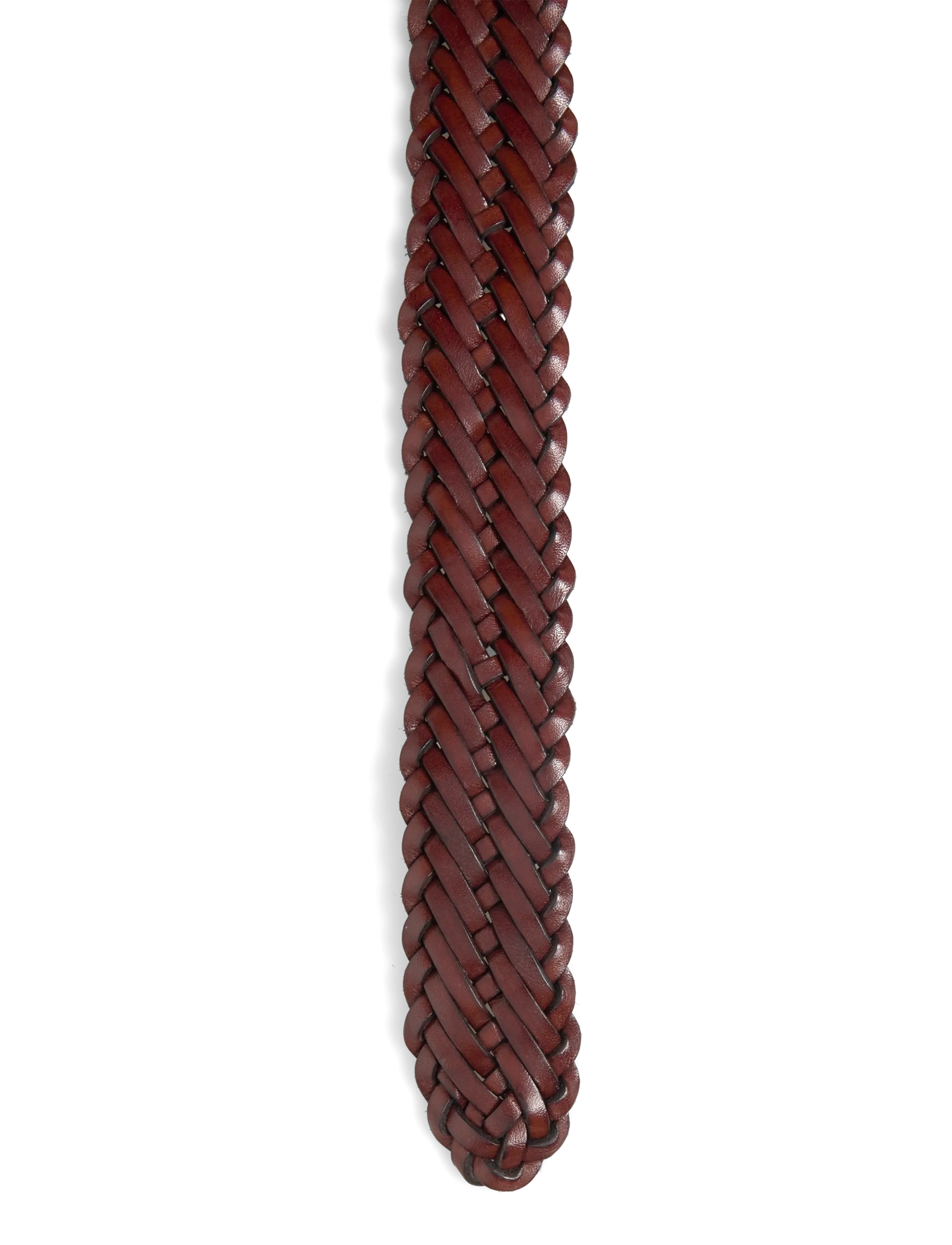 Anderson's - Woven Leather belt Black - 3,5 cm - geflochten - cognac - 2