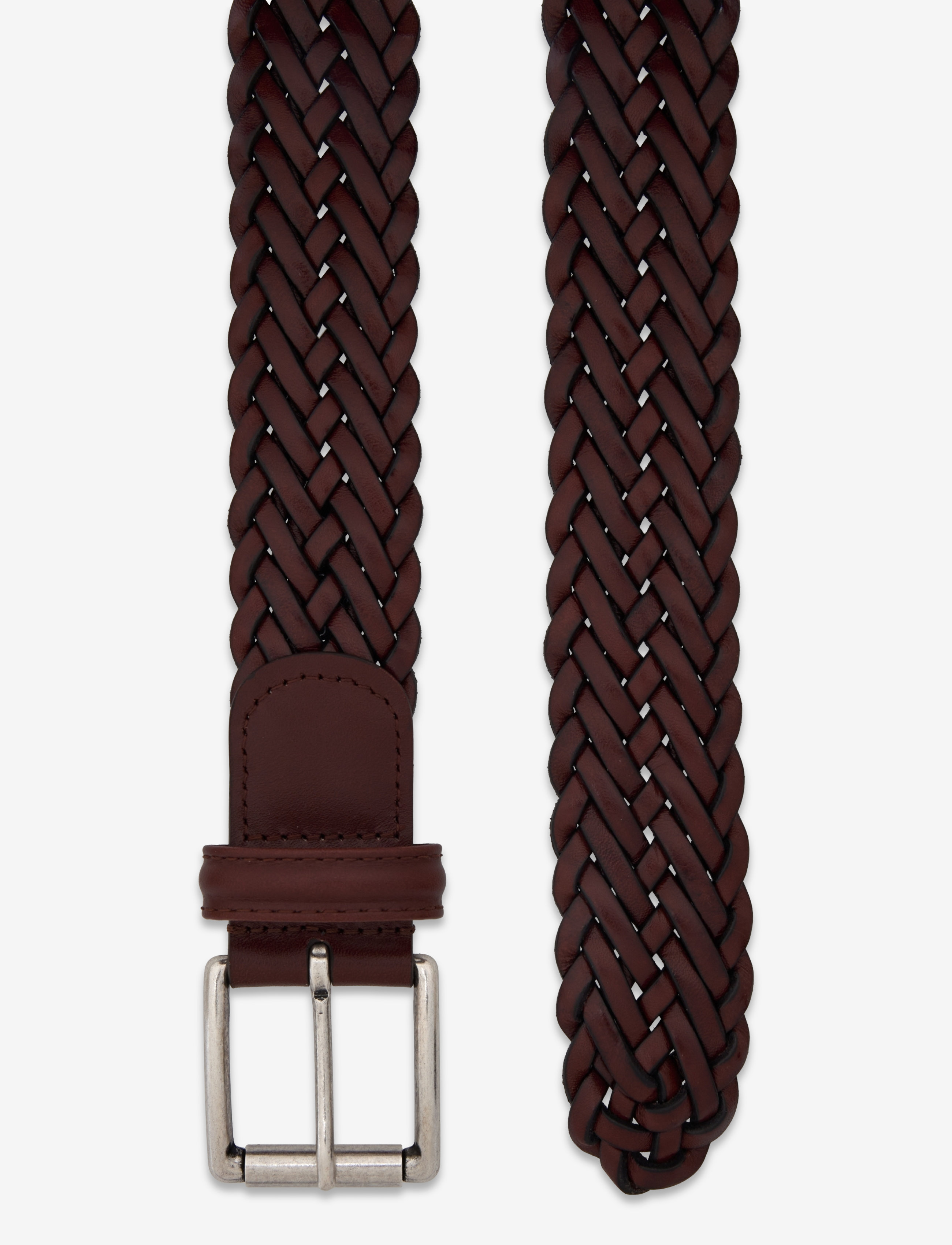 Anderson's - Woven Leather belt Black - 3,5 cm - punutud vööd - tan - 1