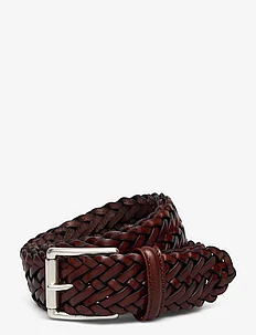 Classic Tan Woven Leather Belt, Anderson's