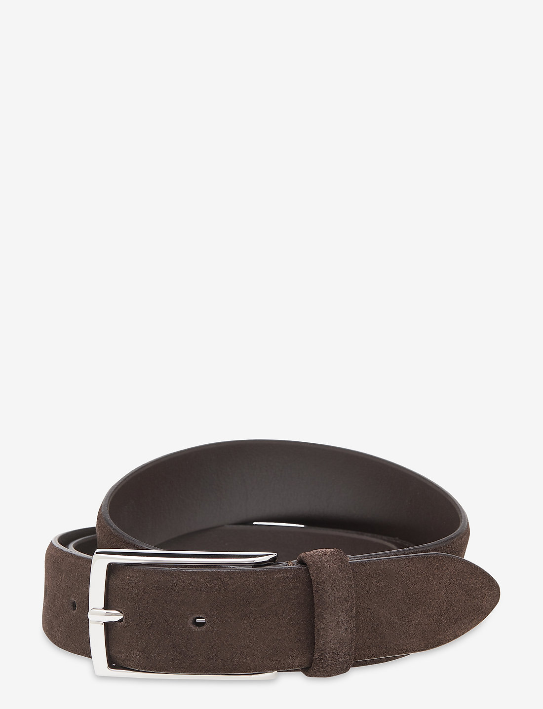 Anderson's - Classic Suede belt Navy 3,5 - skärp - mid brown - 0