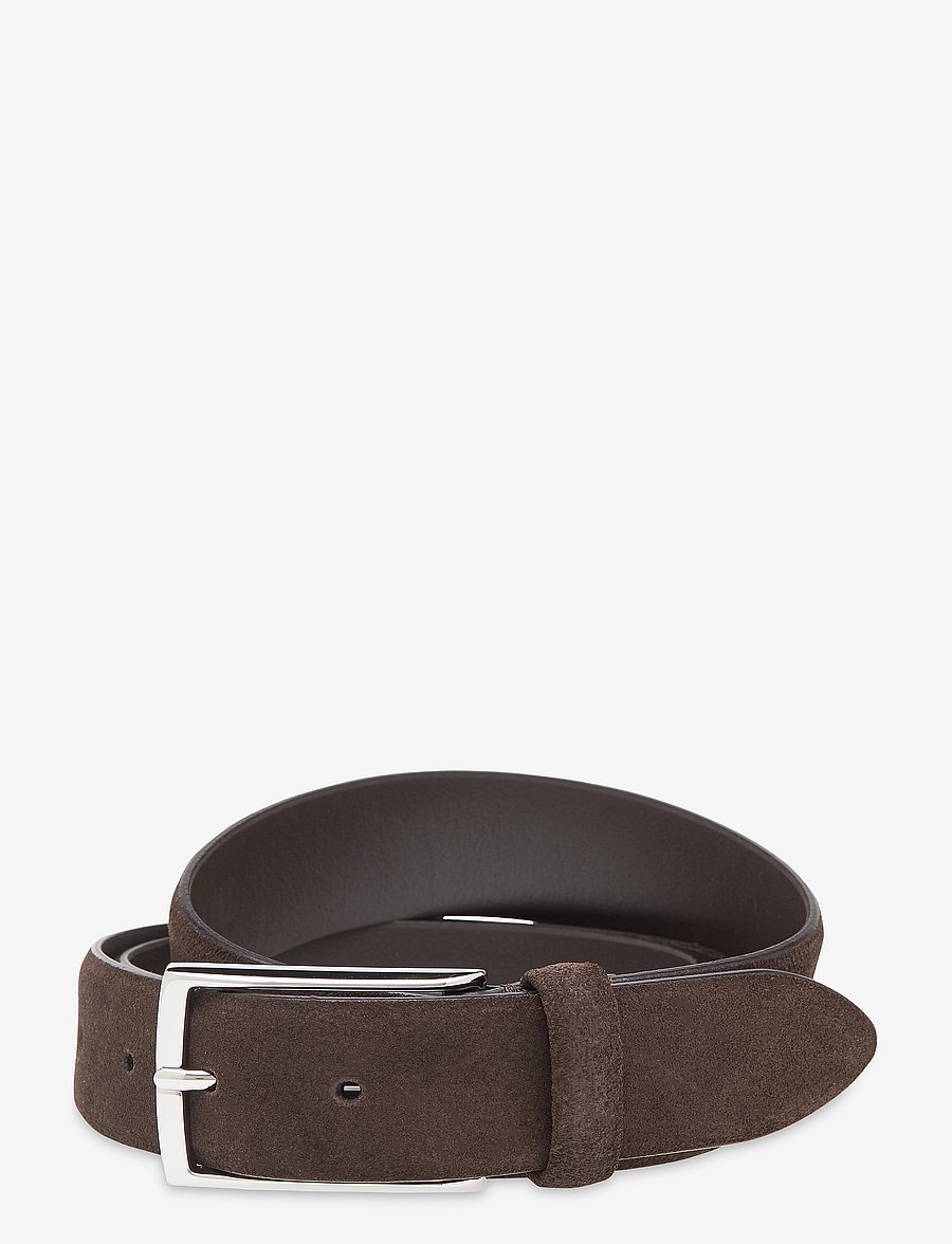 Anderson's - Classic Suede belt Mid brown 3,5 - klassiske bælter - mid brown - 0