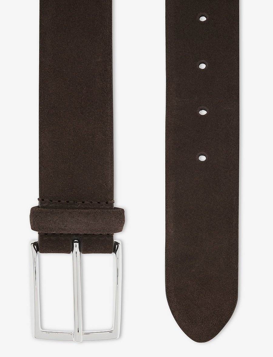 Anderson's - Classic Suede belt Mid brown 3,5 - klassiske bælter - mid brown - 1