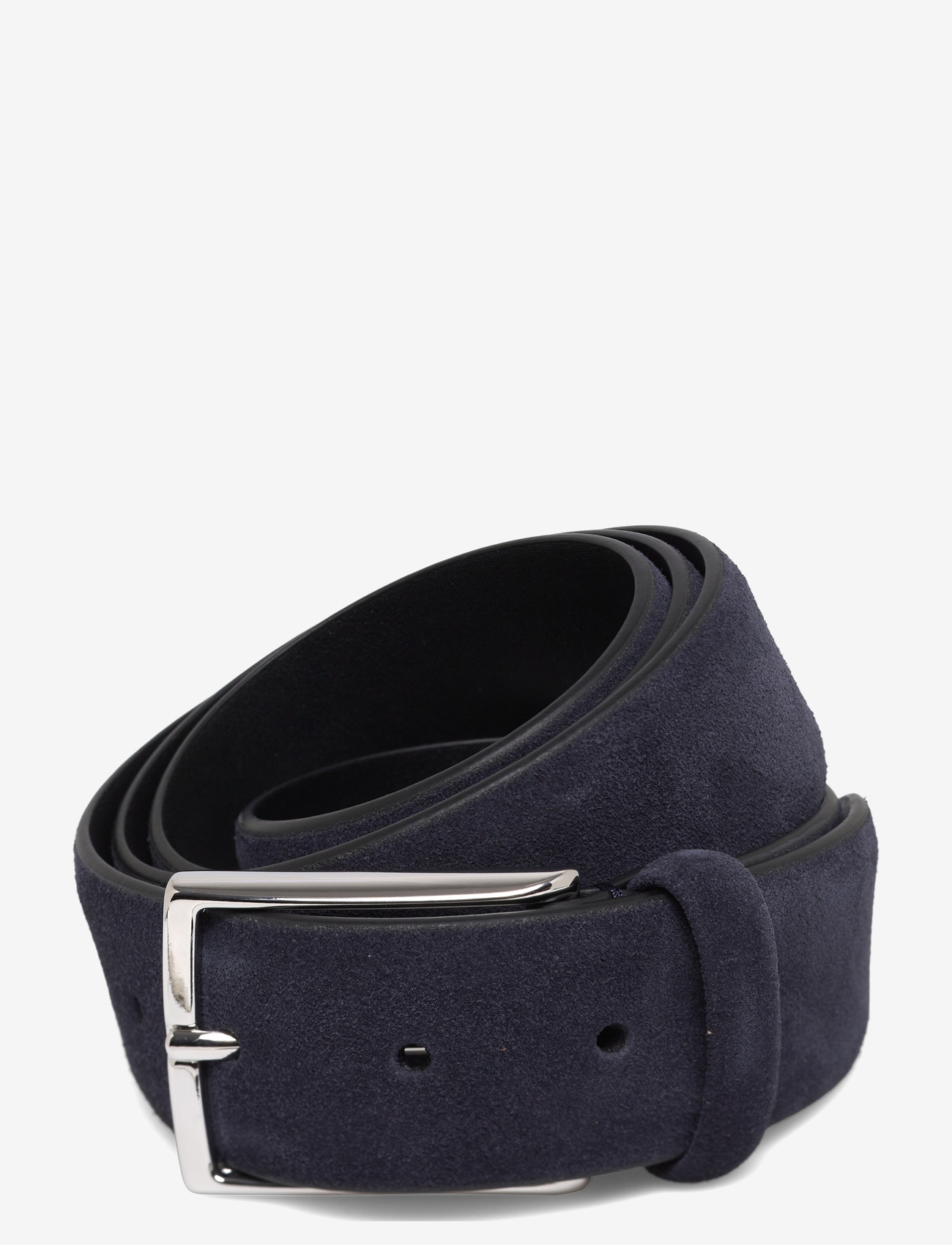 Anderson's - Classic Suede belt Dark brown 3,5 - classic belts - navy - 0