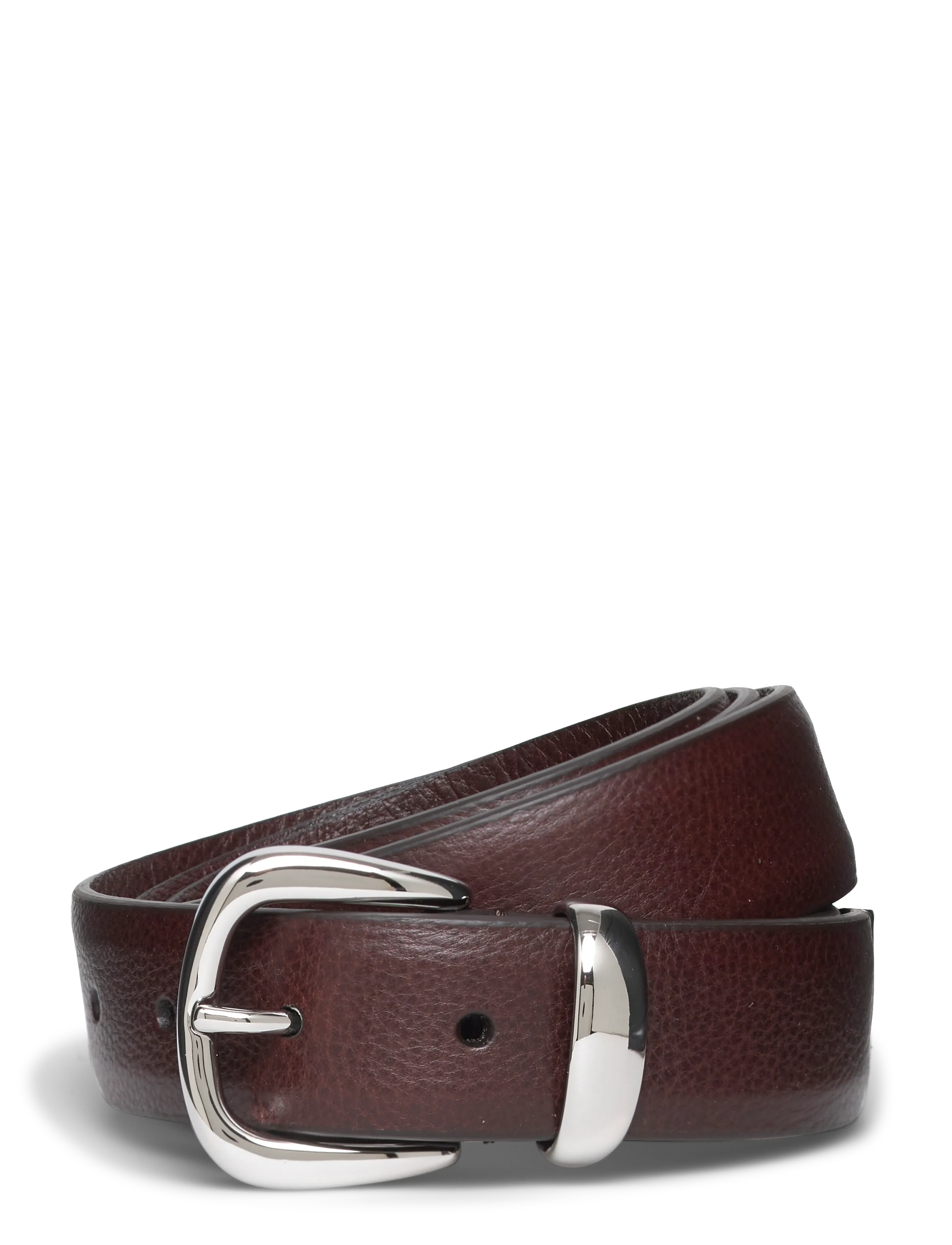 Anderson's Leather belt brown - 3 cm - Anderson's - M1 / silver