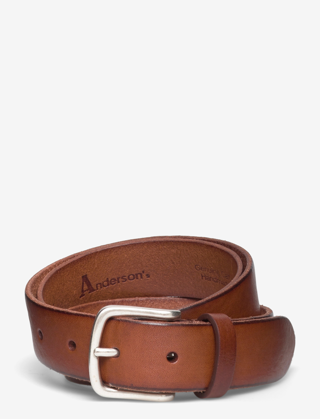 Anderson's - Denim Leather belt Cognac - 3 cm - skärp - c1 - 0