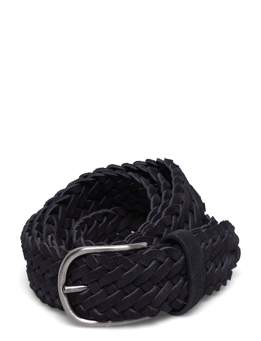 Anderson's - Suede woven belt Dark brown - 3,5 - flettede bælter - blue - 0