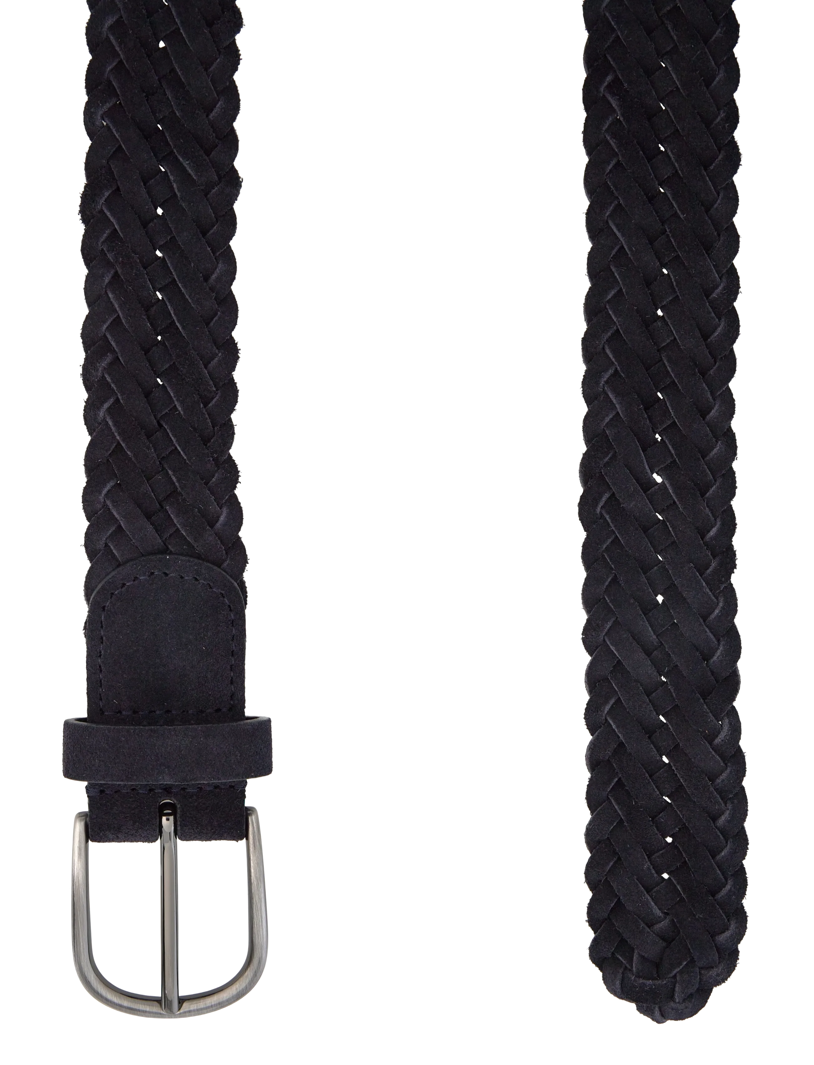 Anderson's - Suede woven belt Dark brown - 3,5 - flätade skärp - blue - 1