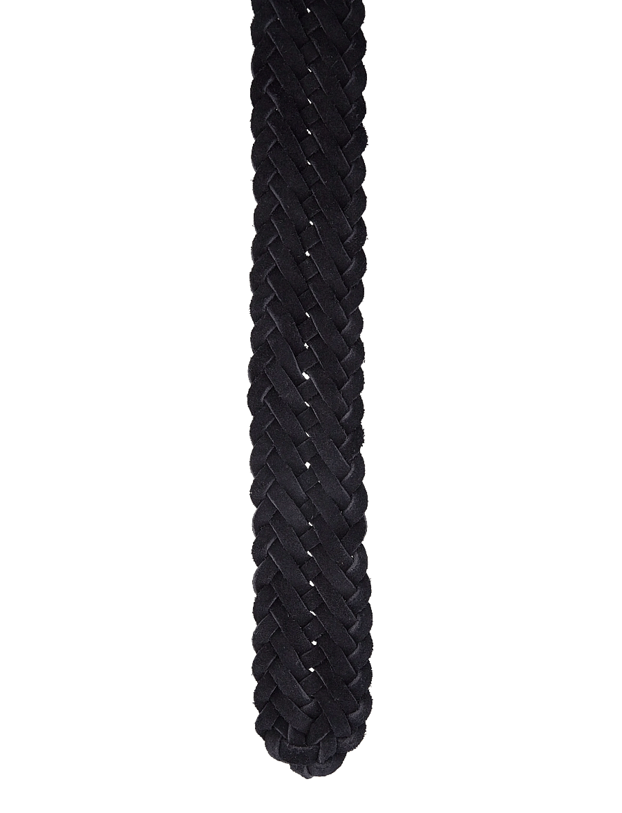 Anderson's - Suede woven belt Dark brown - 3,5 - flettede bælter - blue - 2