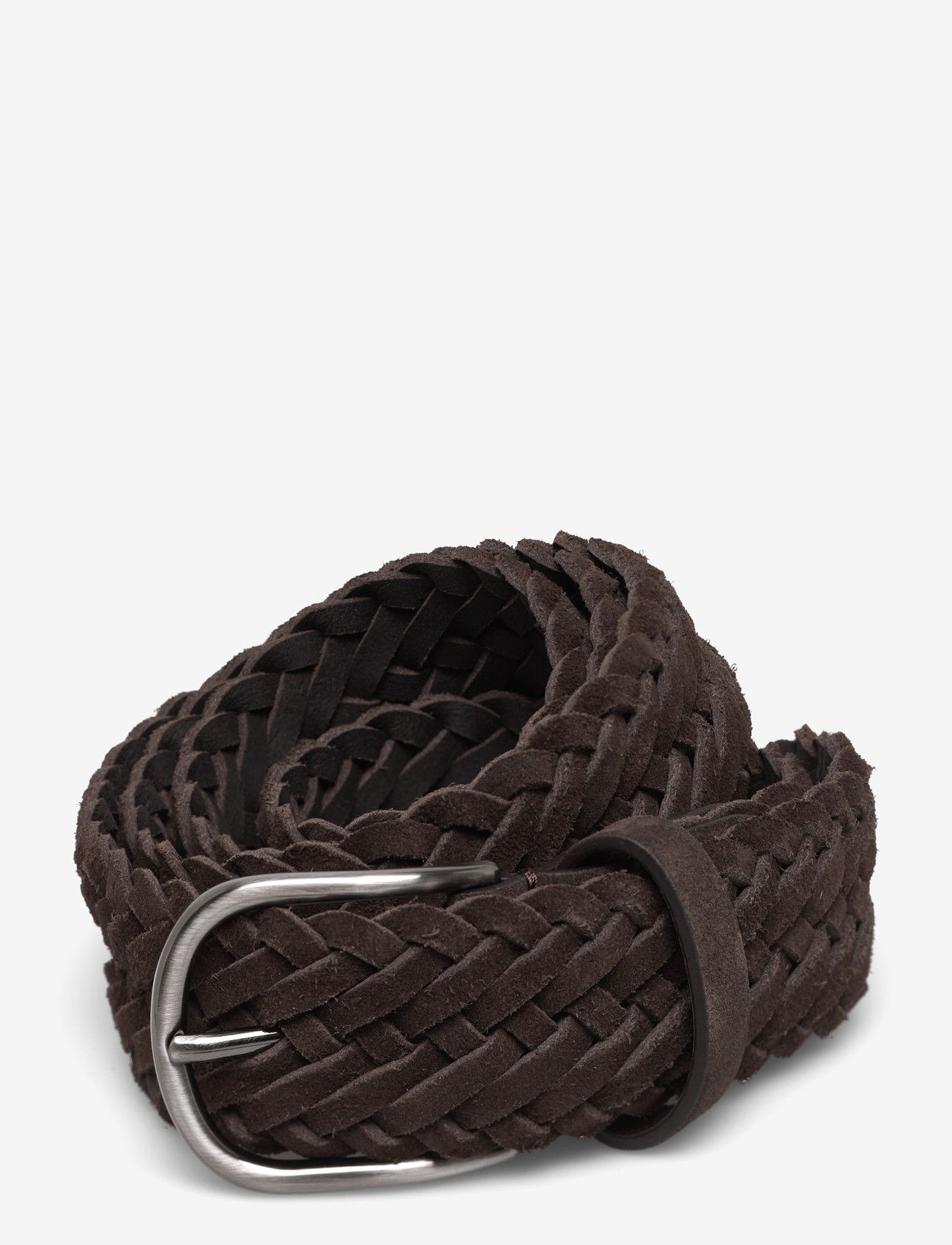 Anderson's - Suede woven belt Blue  - 3,5 - skärp - dark brown - 0