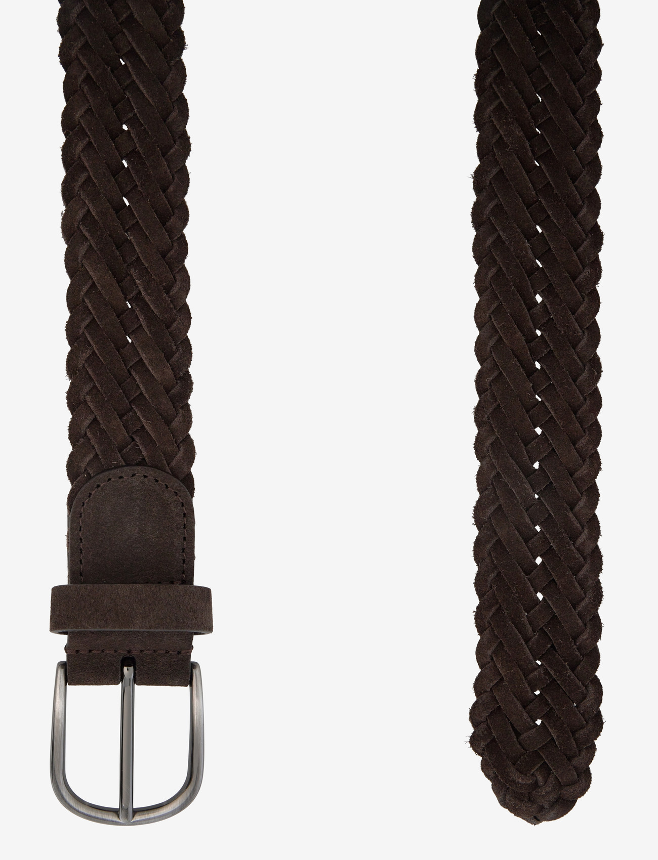 Anderson's - Suede woven belt Blue  - 3,5 - skärp - dark brown - 1