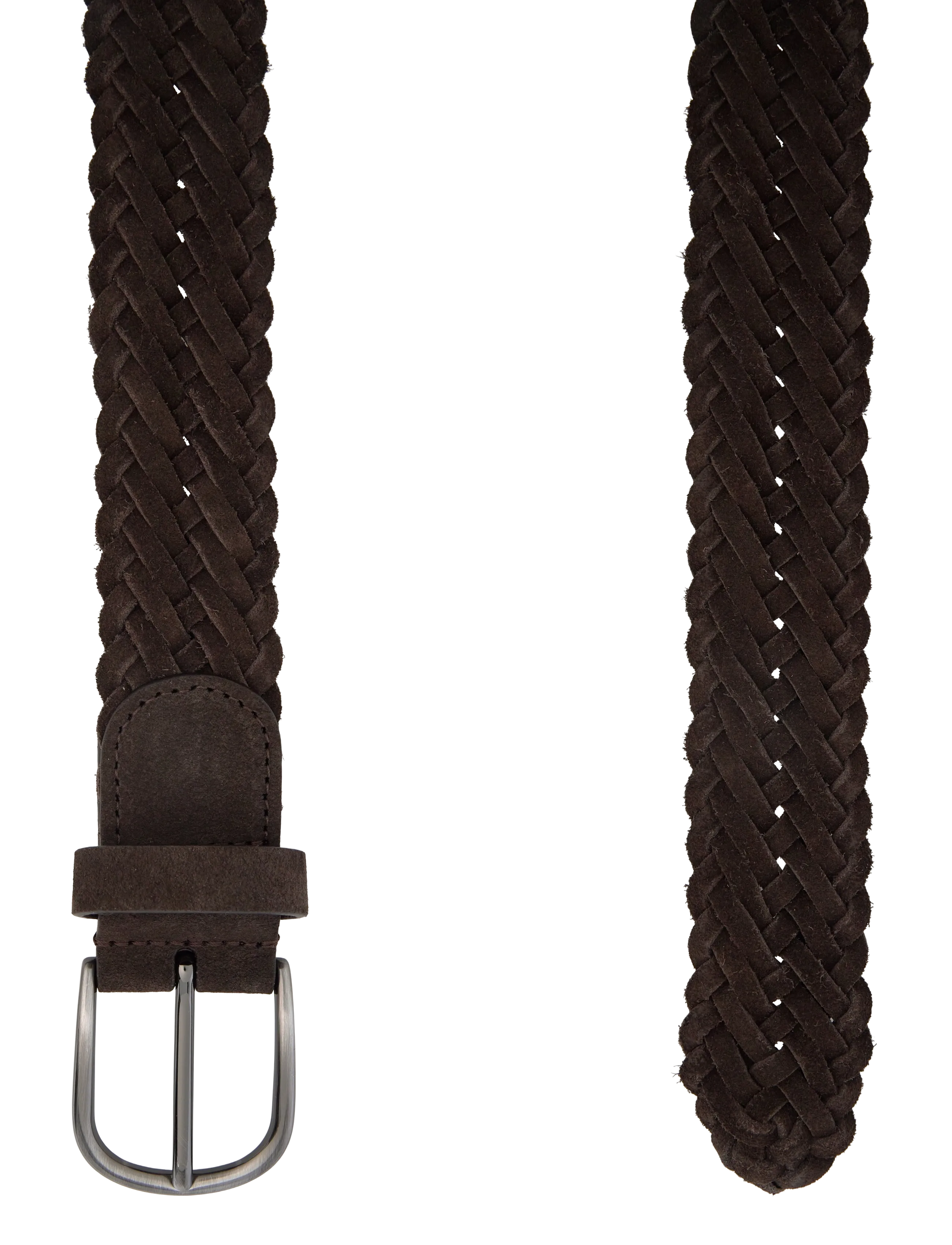 Anderson's - Suede woven belt Dark brown - 3,5 - punutud vööd - dark brown - 1