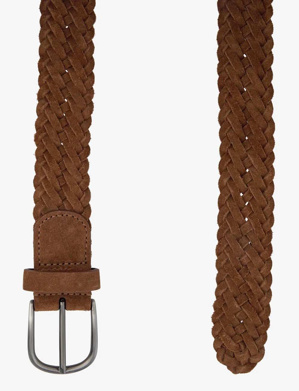 Anderson's - Suede woven belt Blue - 3,5 - braided belts - tan - 1