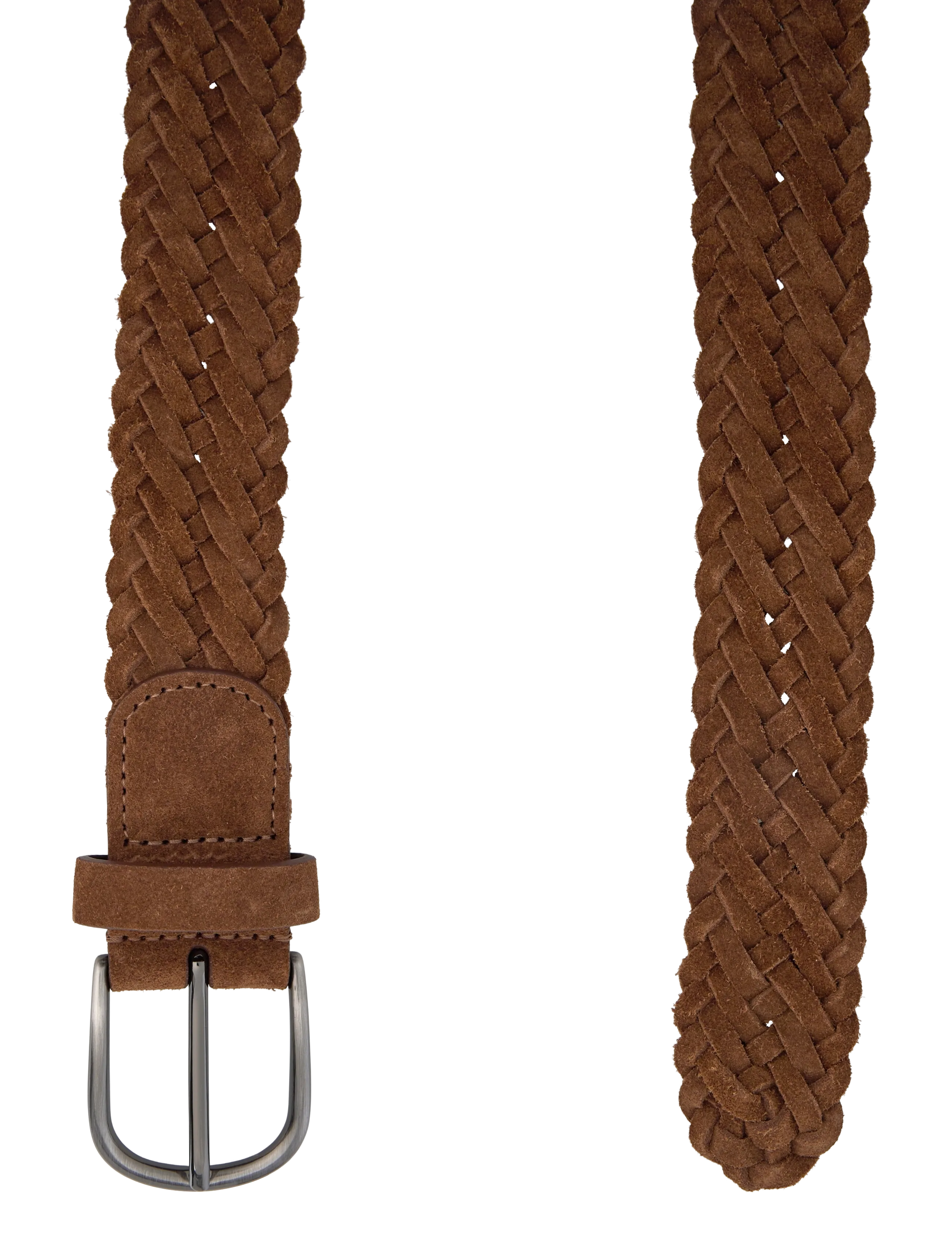 Anderson's - Suede woven belt Dark brown - 3,5 - braided belts - tan - 1