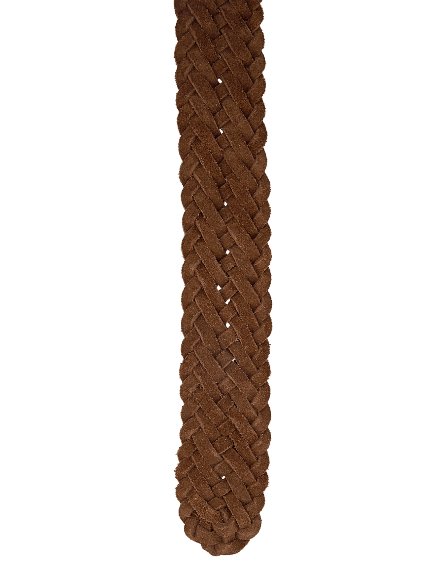 Anderson's - Suede woven belt Dark brown - 3,5 - flätade skärp - tan - 2