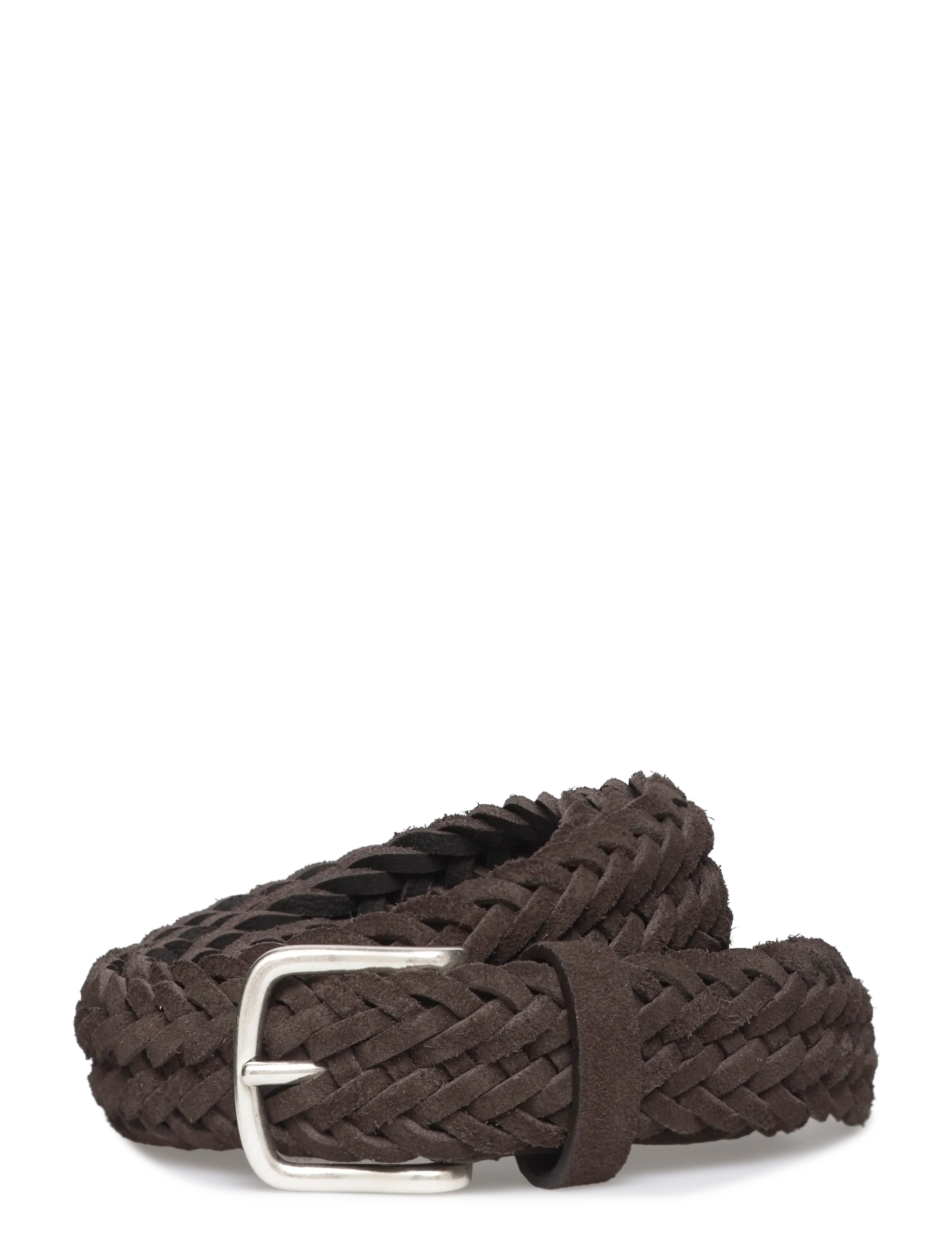 Anderson's Woven suede belt Brown - 3cm - Accessoarer - BROWN / brown