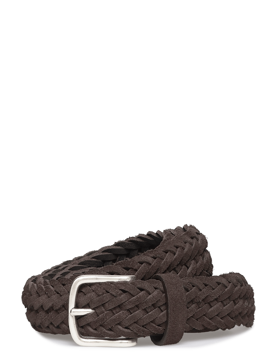Anderson's - Woven suede belt Sand - 3cm - braided belts - brown - 0