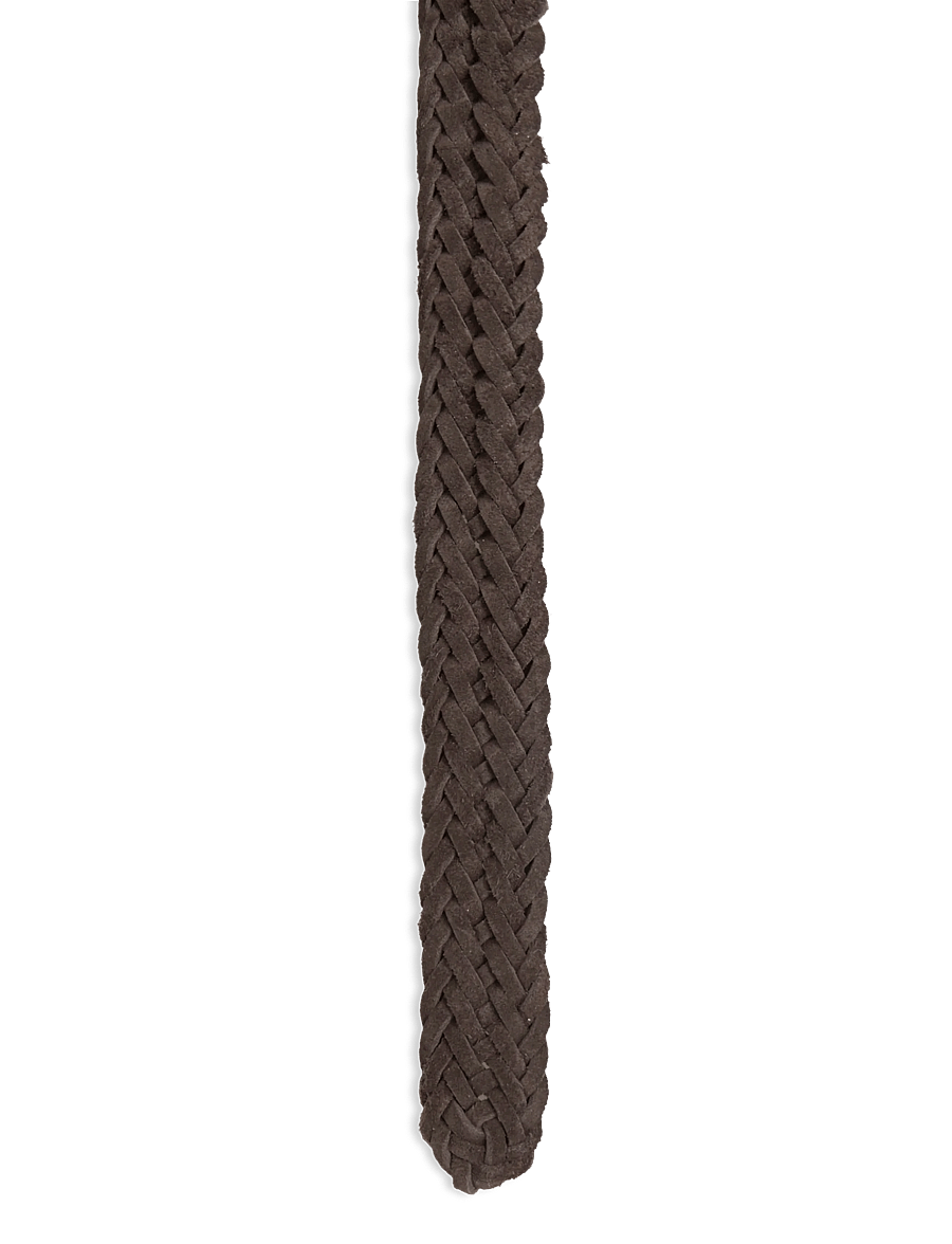 Anderson's - Woven suede belt Sand - 3cm - braided belts - brown - 2
