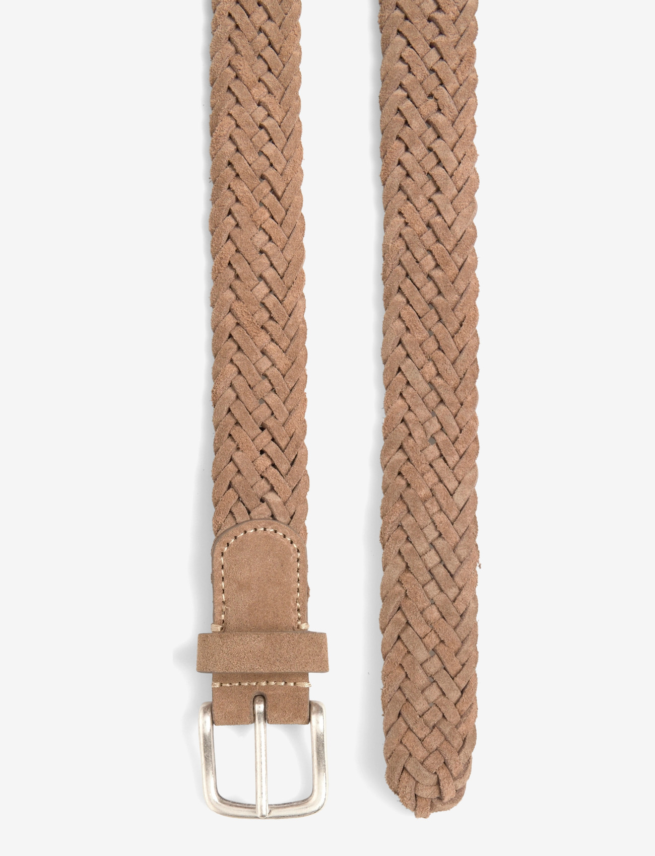 Anderson's - Woven suede belt Sand - 3cm - punutud vööd - sand - 1