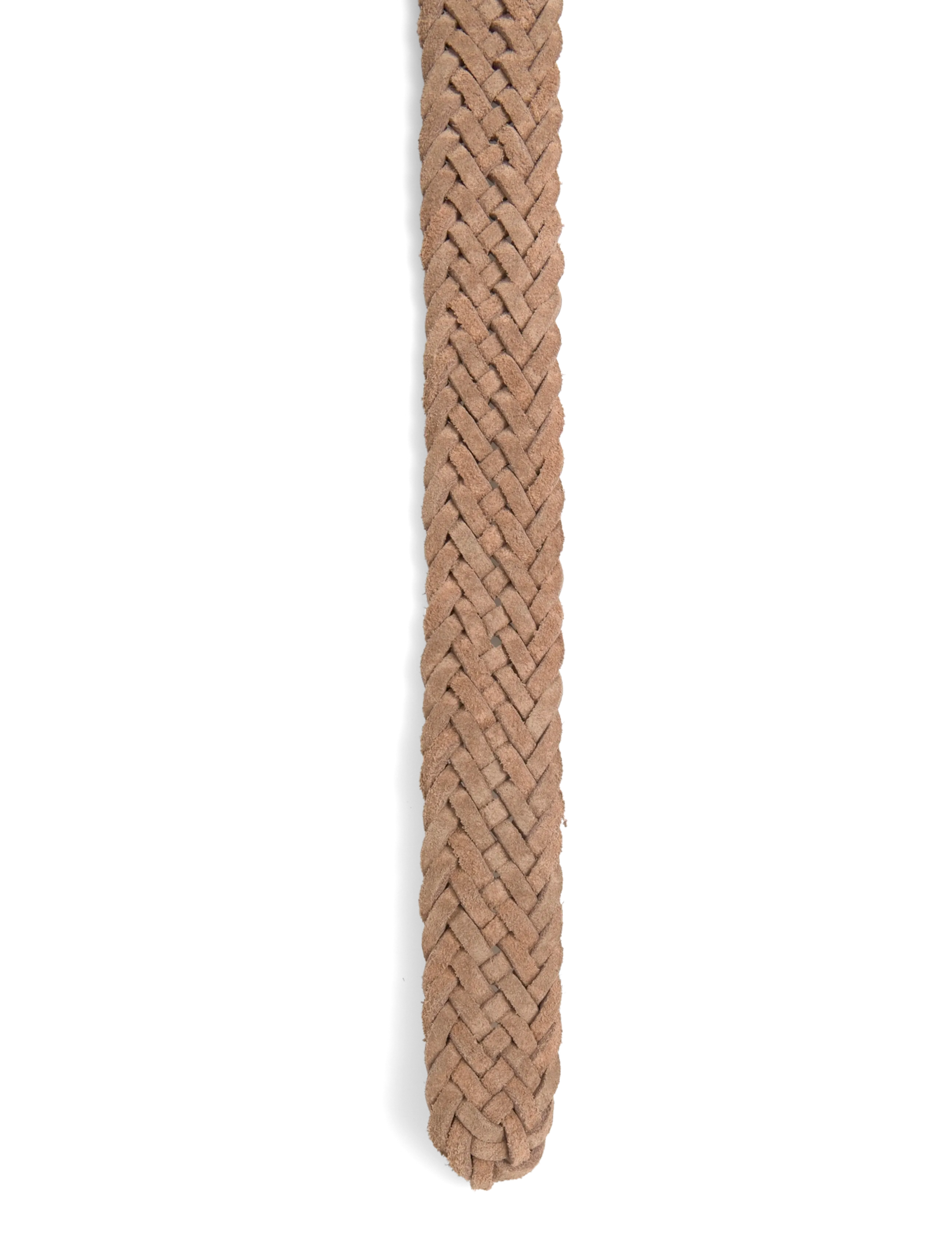 Anderson's - Woven suede belt Sand - 3cm - punutud vööd - sand - 2