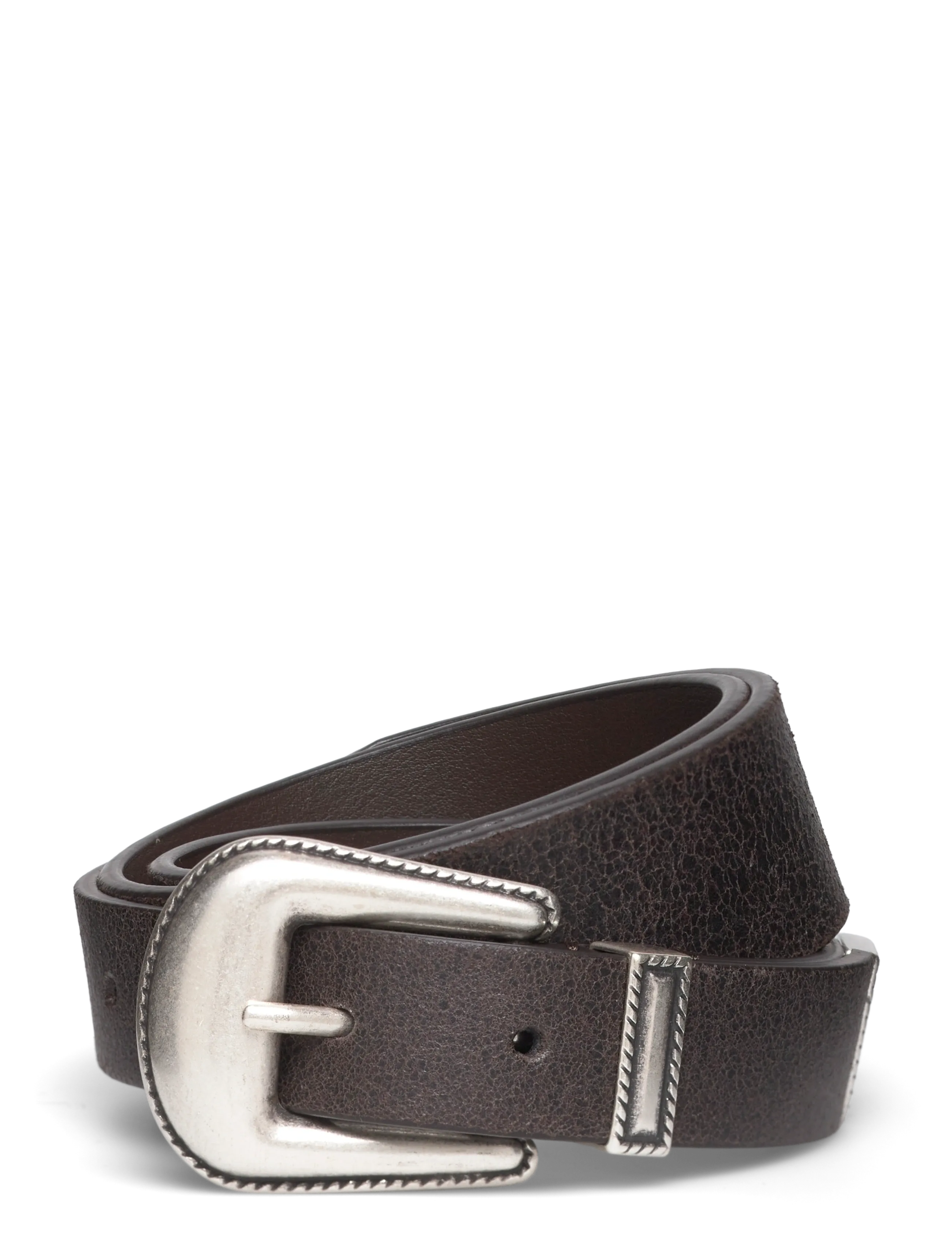 Anderson's Western Belt - Suede Brown - 3,5-2,5 cm - Anderson's - BROWN / brown