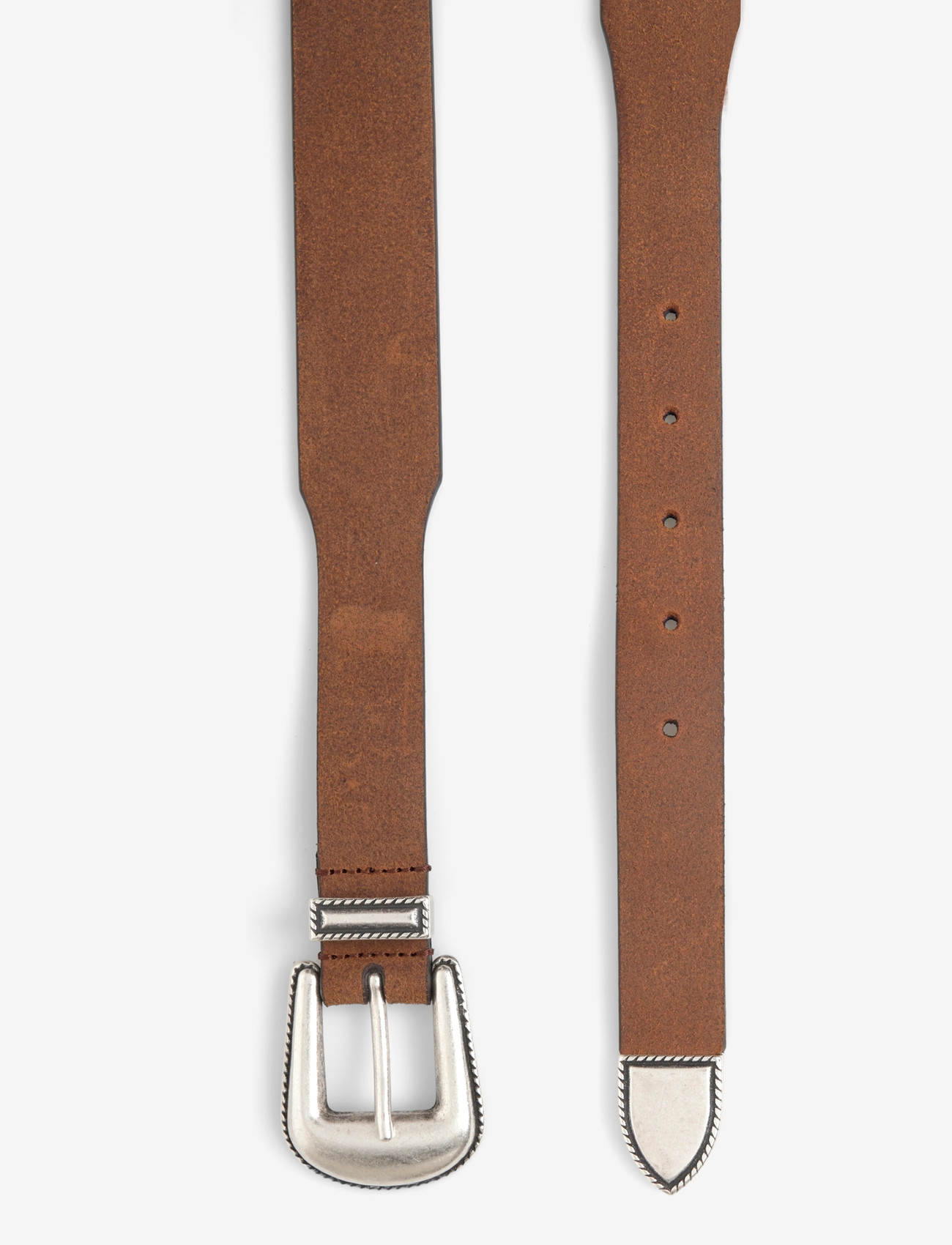 Anderson's - Western Belt - Suede Brown - 3,5-2,5 cm - skärp - cognac - 1