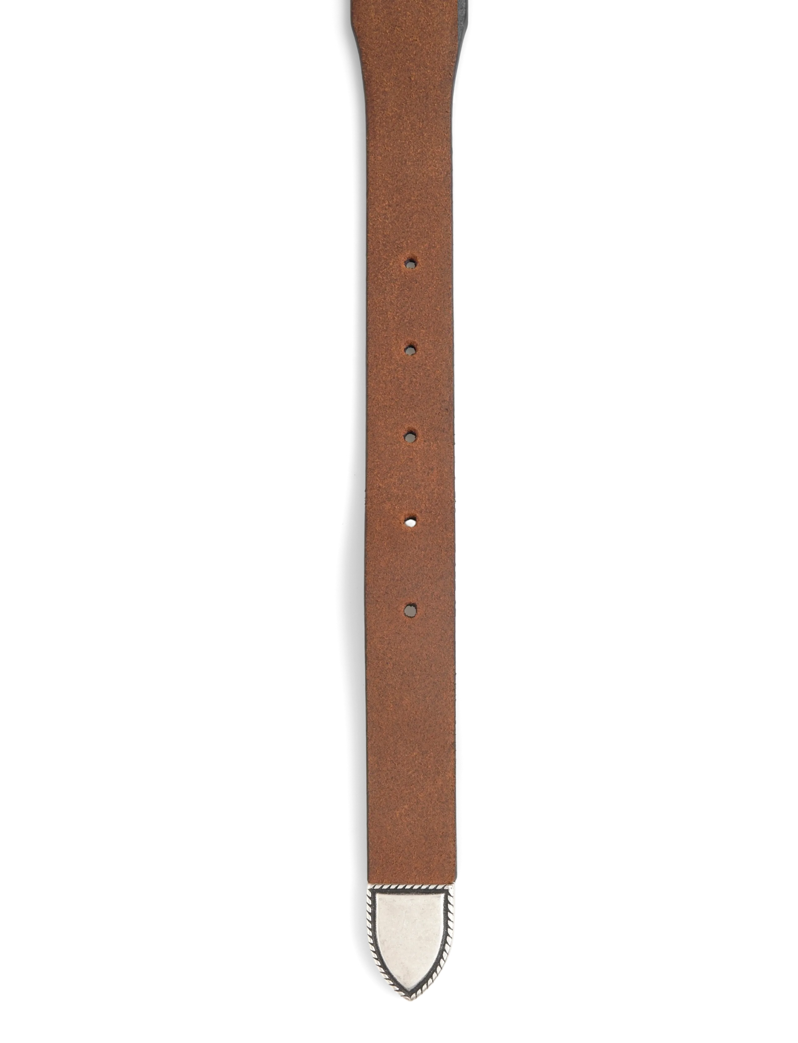 Anderson's - Western Belt - Suede Brown - 3,5-2,5 cm - classic belts - cognac - 2