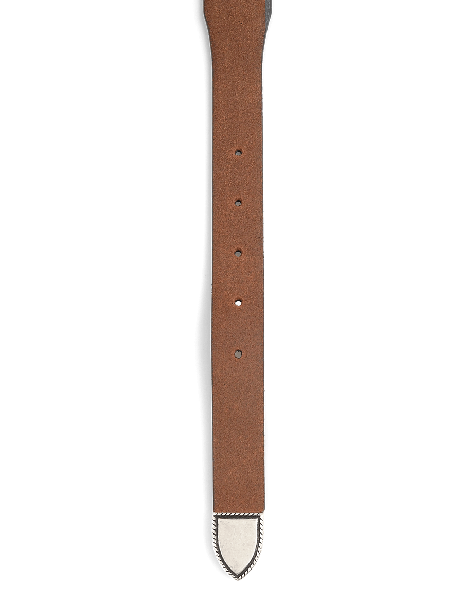 Anderson's - Western Belt - Suede Brown - 3,5-2,5 cm - klassische gürtel - cognac - 2