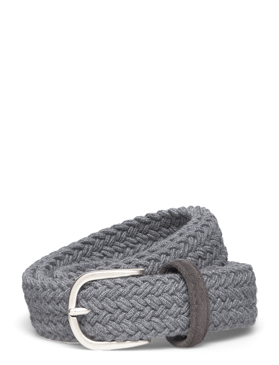 Anderson's - Elastic Woven belt Grey - 3 cm - ceintures tressées - grey - 0