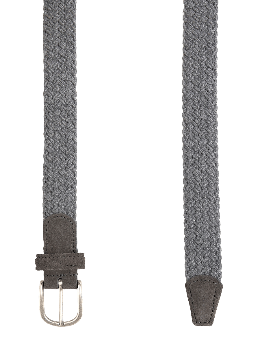 Anderson's - Elastic Woven belt Grey - 3 cm - ceintures tressées - grey - 1