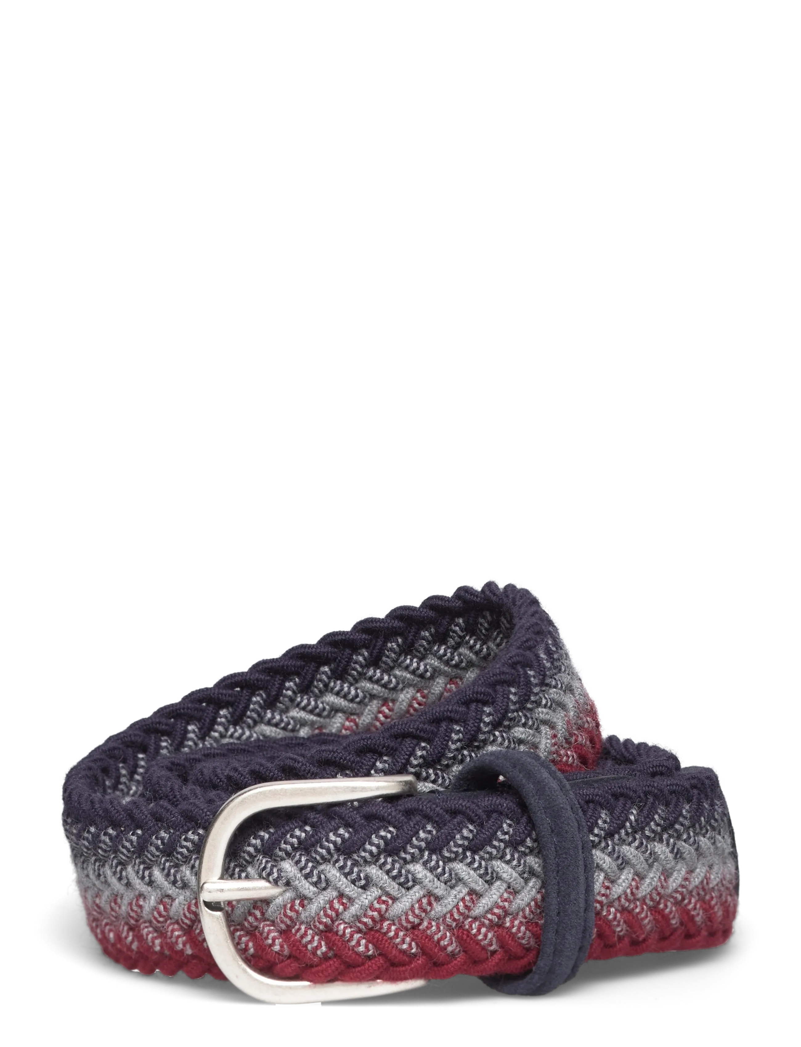 Anderson's Elastic Woven Belt Grey 3 Cm, 90, Belts, Mehrfarbig/gemustert - Braided Belt, Männerswear
