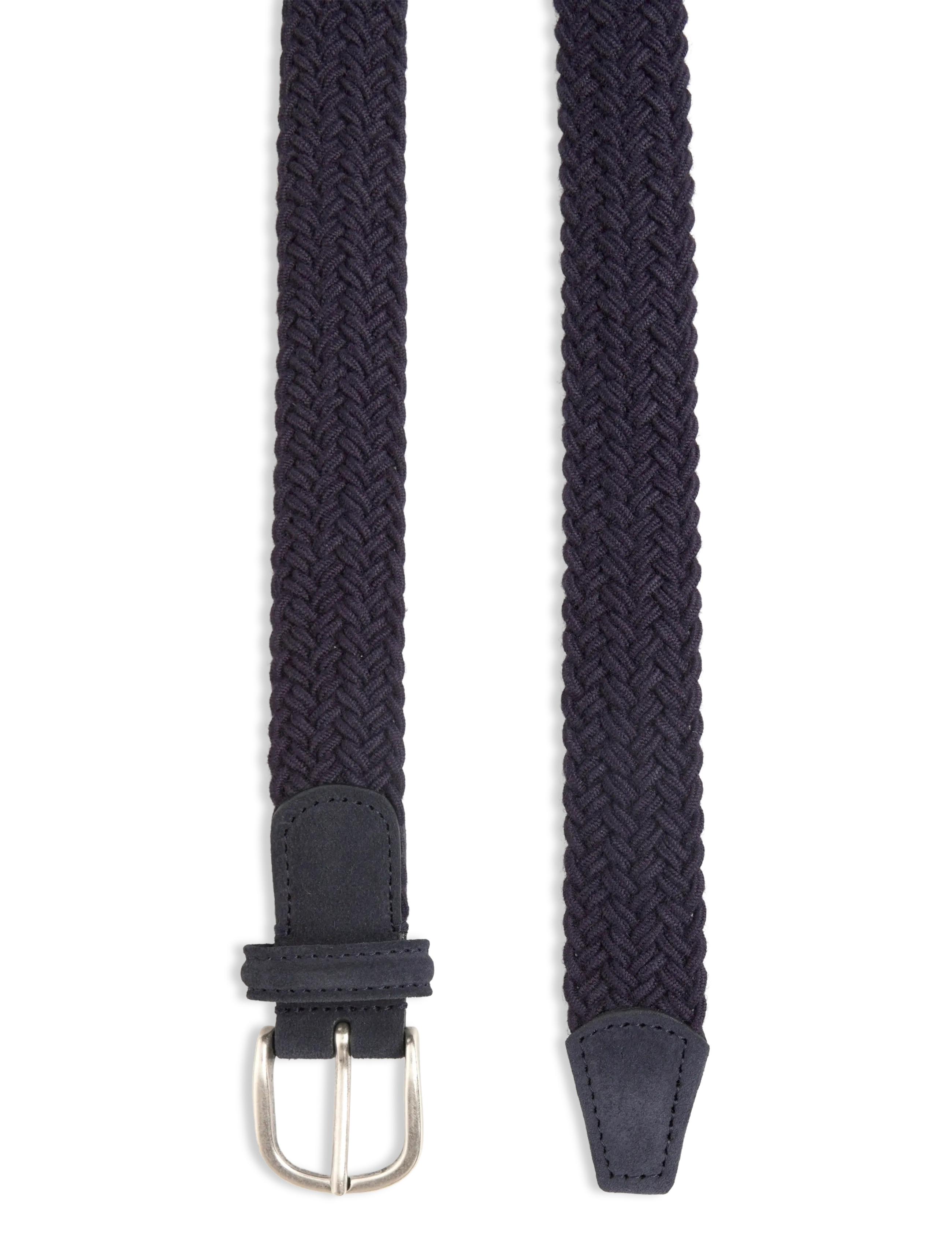 Anderson's - Elastic Woven belt Grey - 3 cm - braided belts - navy - 1
