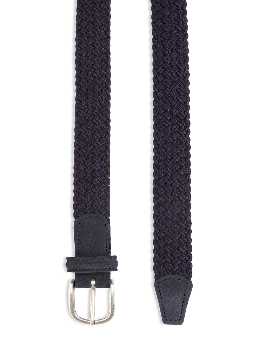 Anderson's - Elastic Woven belt Grey - 3 cm - punutud vööd - navy - 1