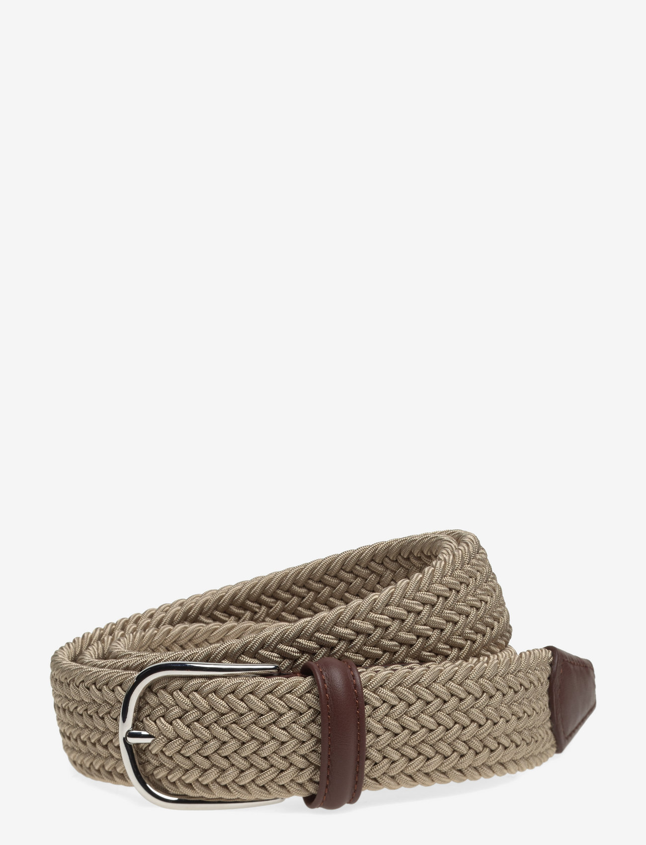 Anderson's - elastic woven viscose belt - geflochten gürtel - beige - 0