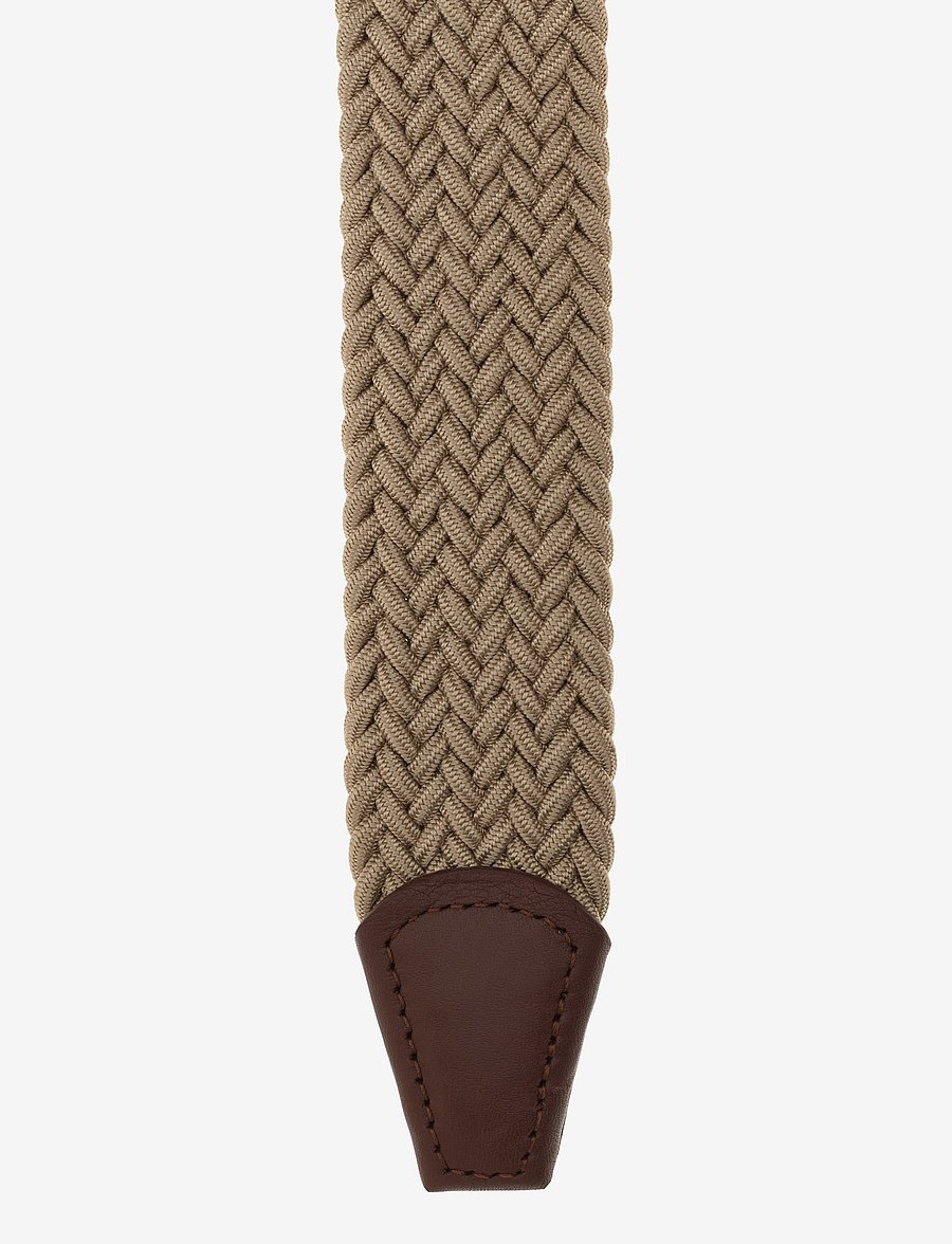 Anderson's - elastic woven viscose belt - flettede bælter - beige - 2