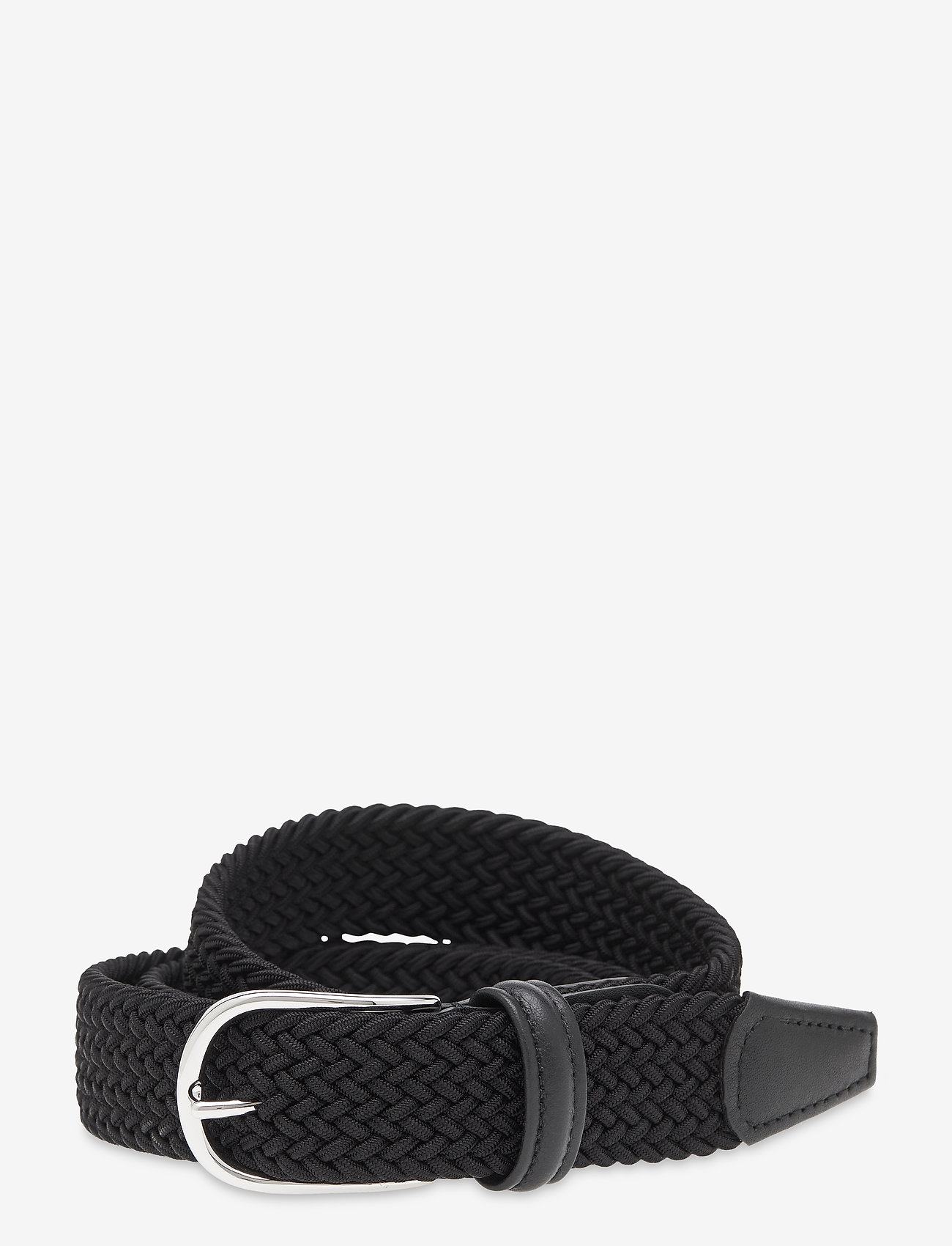 Anderson's - elastic woven viscose belt - skärp - black - 0