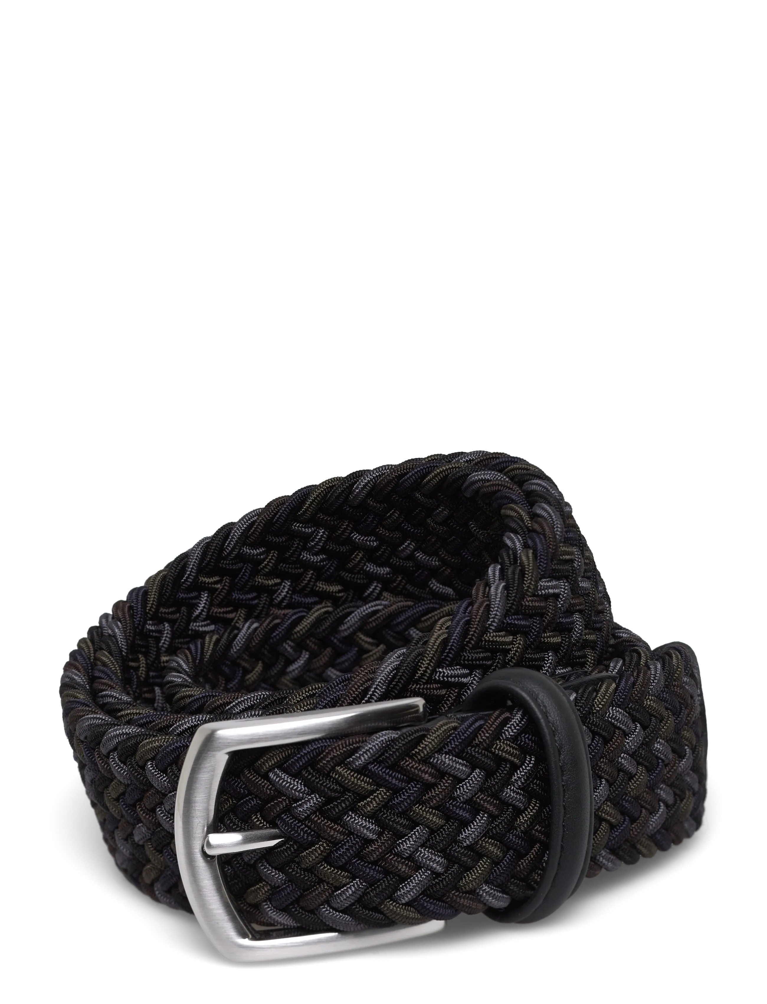 Anderson's Elastic Woven Belt Beige 3,5, 85, Belts, Silber - Braided Belt, Männerswear