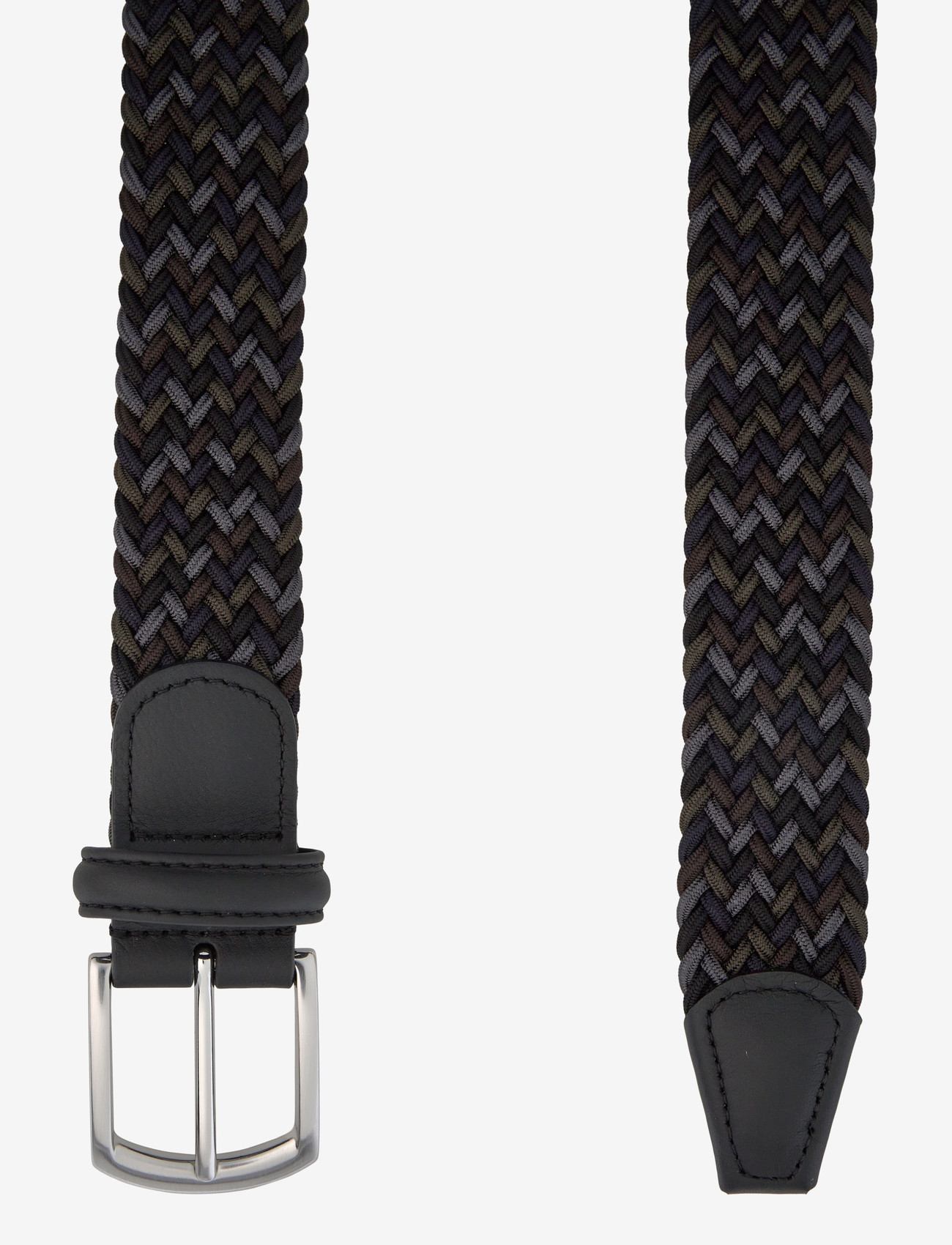Anderson's - elastic woven viscose belt - paski plecione - black - 1