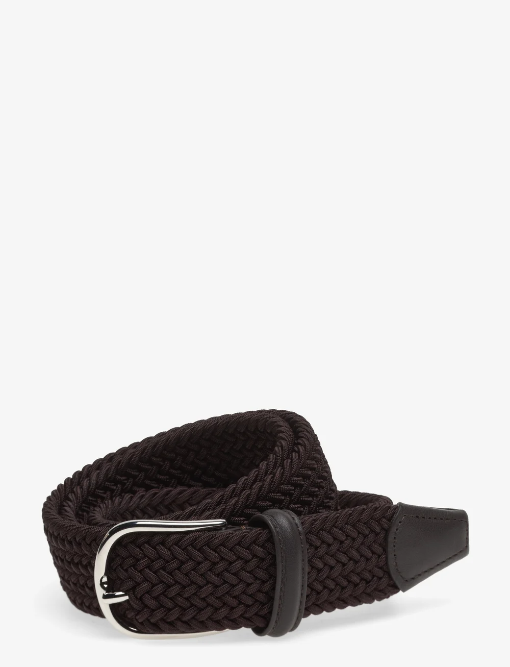 Anderson's - Elastic woven belt Military green - 3,5 - geflochten gürtel - brown - 0