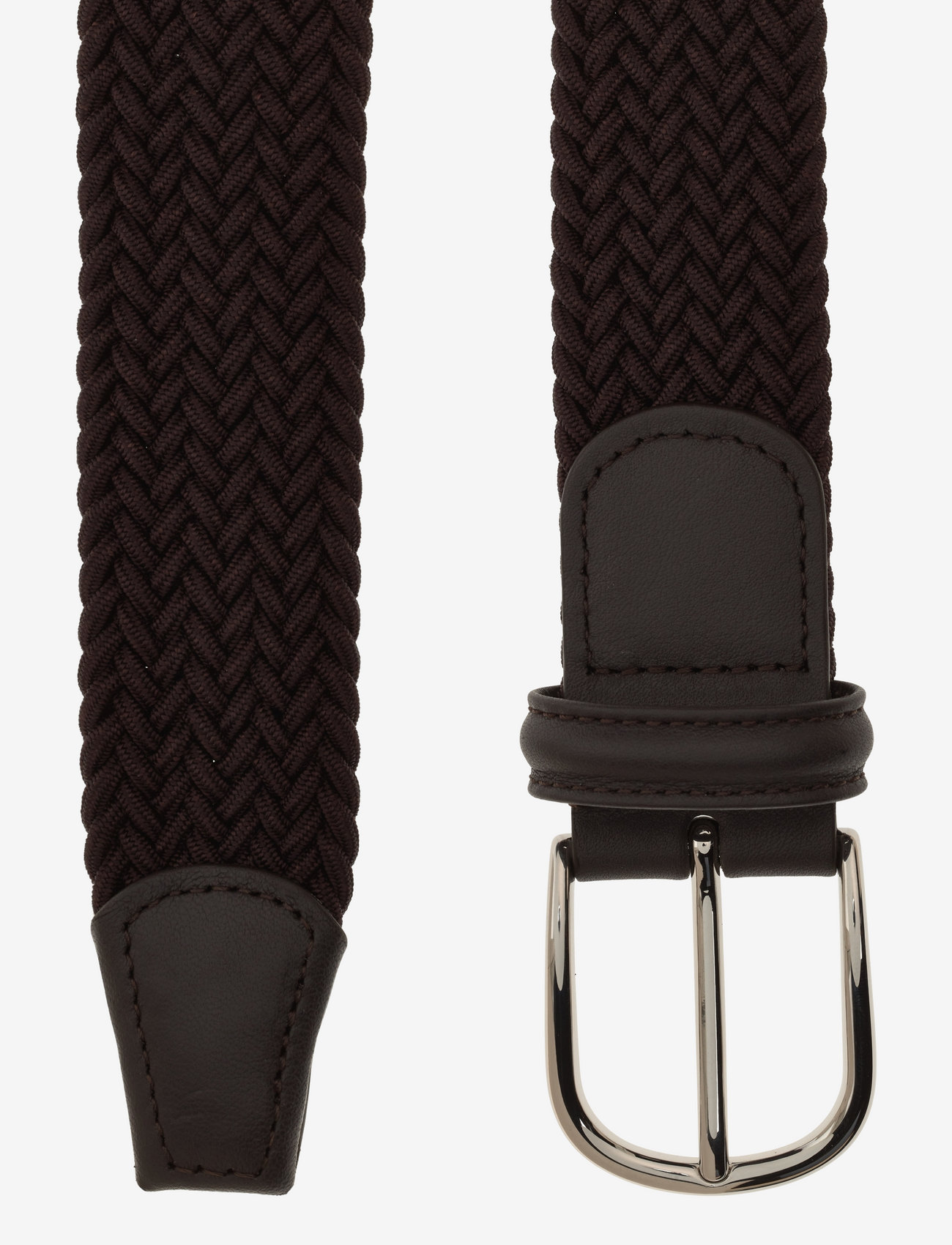 Anderson's - Elastic woven belt Black - 3,5 - geflochten gürtel - dark brown - 1