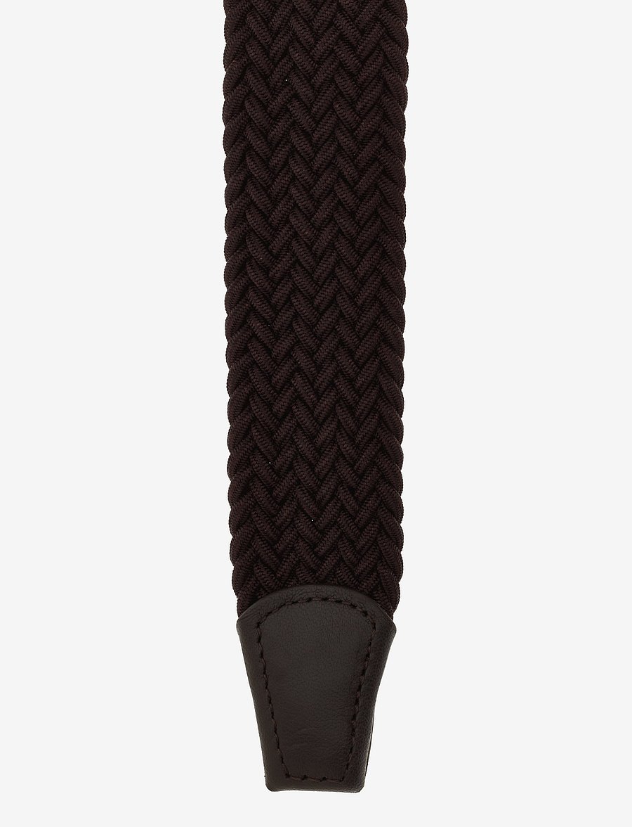 Anderson's - elastic woven viscose belt - braided belts - dark brown - 2