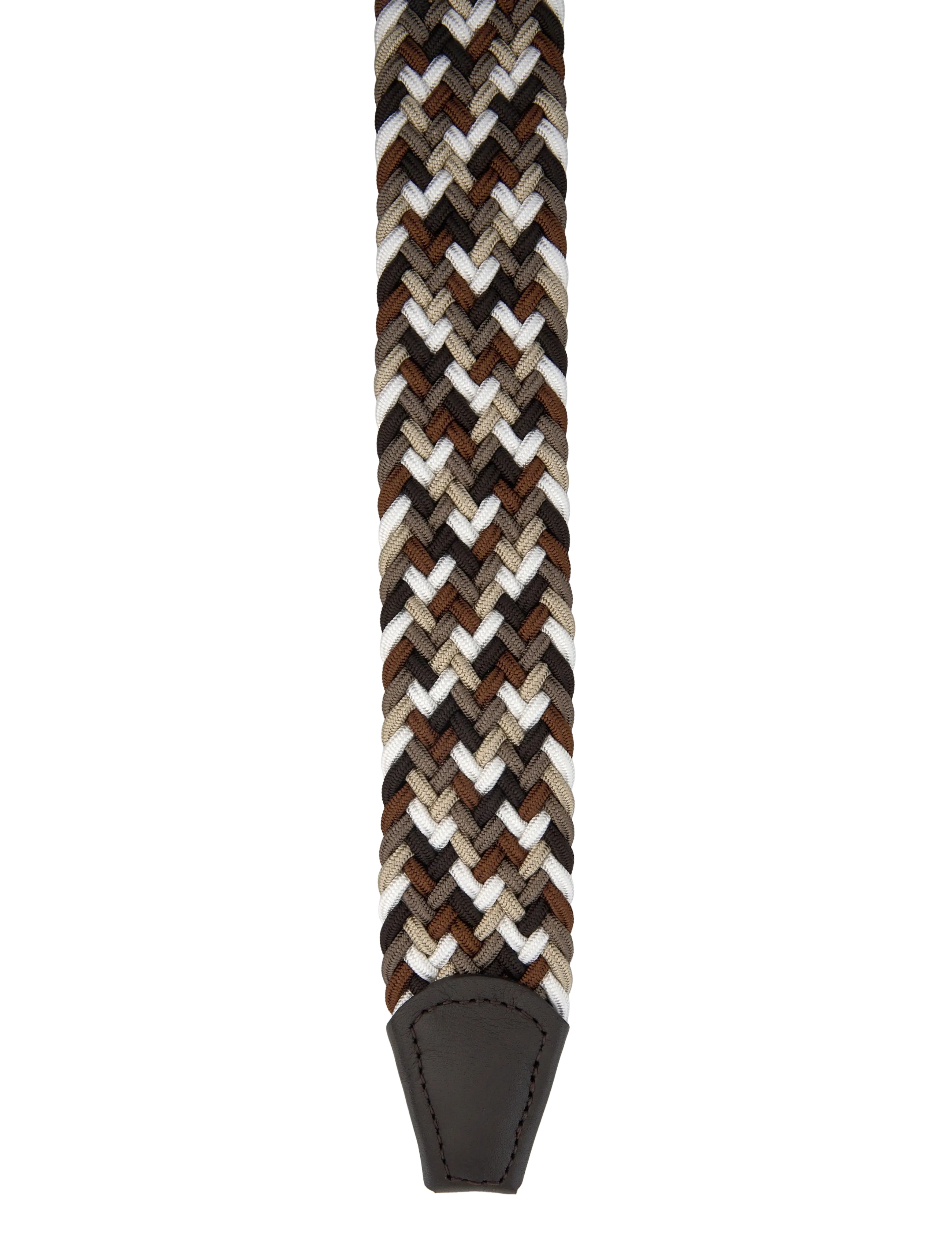 Anderson's - Elastic woven belt - Multi colour Dark brown - 3,5 - geflochten gürtel - dark brown - 2