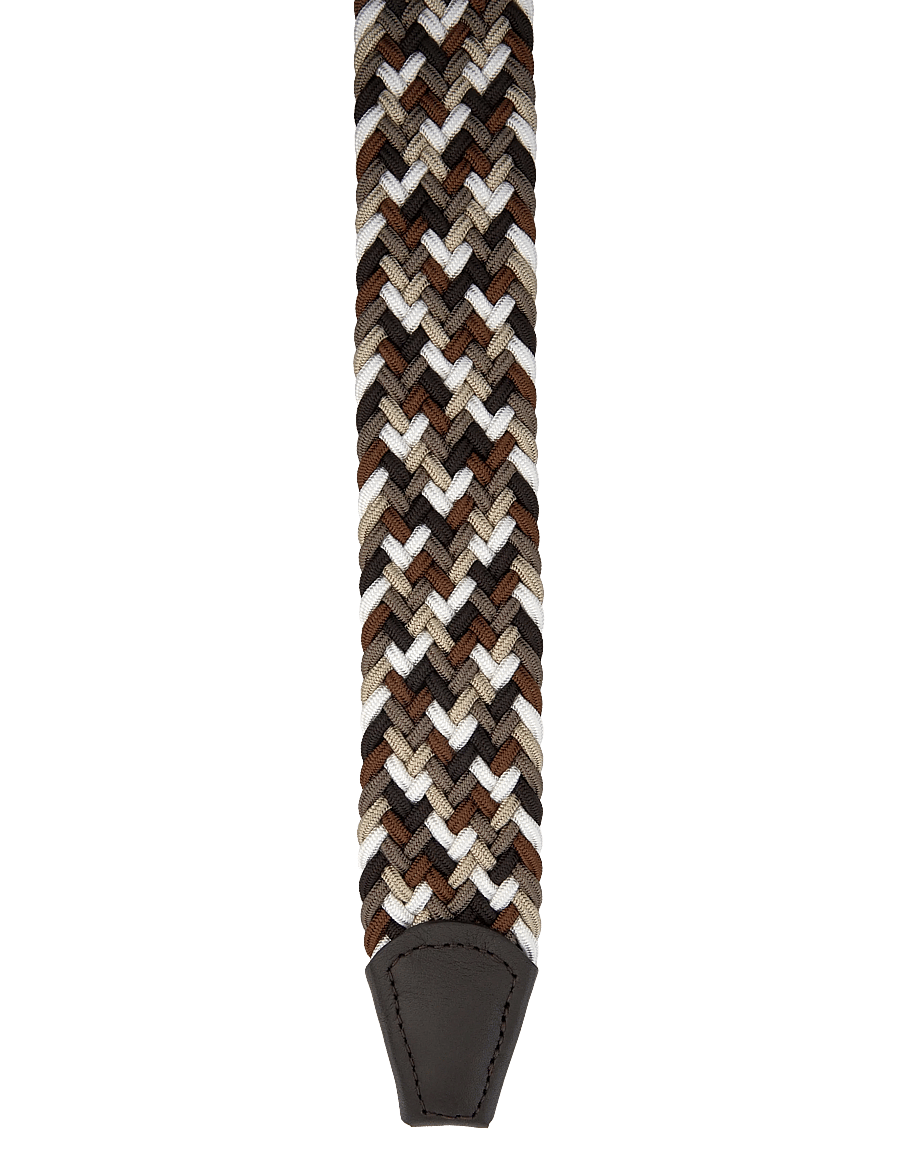 Anderson's - elastic woven viscose belt - geflochtene gürtel - dark brown - 2