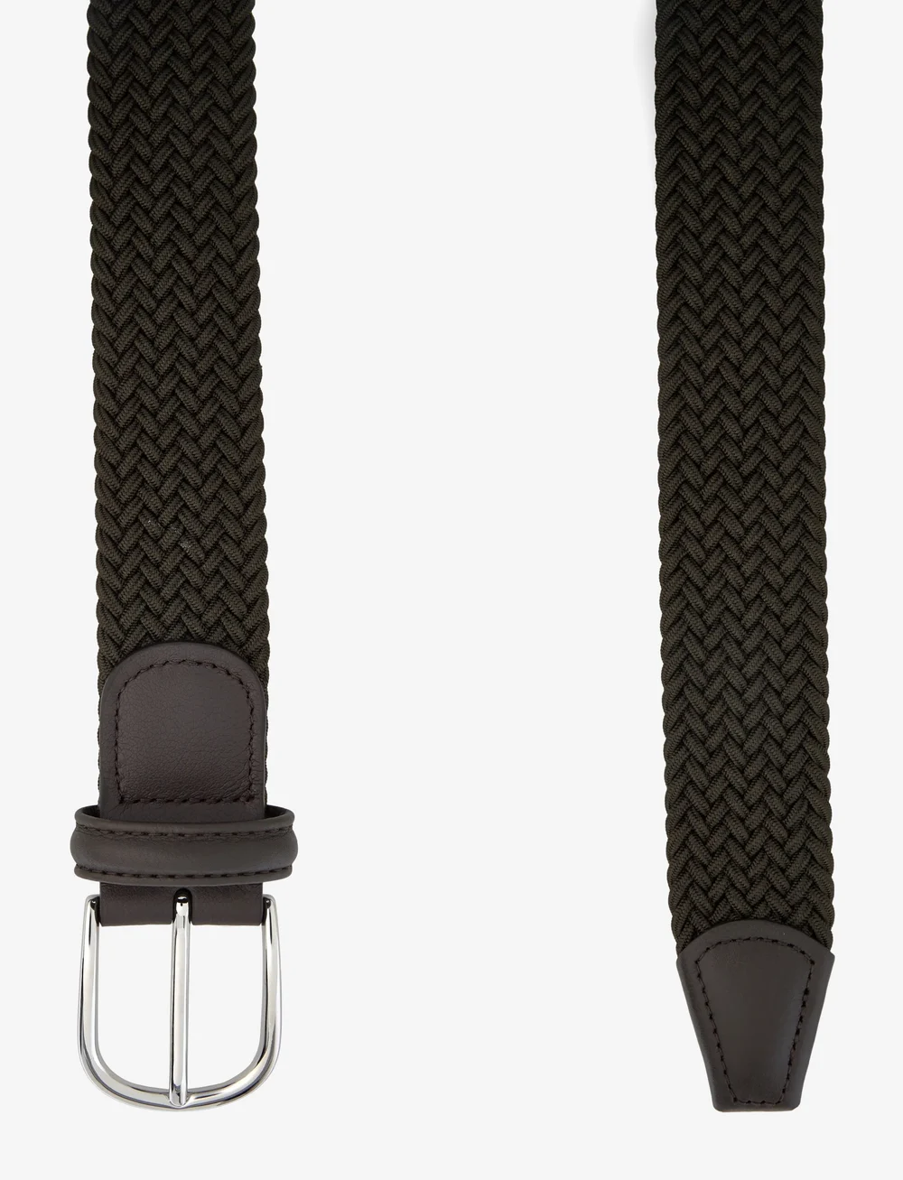 Anderson's - Elastic woven belt Beige - 3,5 - geflochten gürtel - miltary green - 1