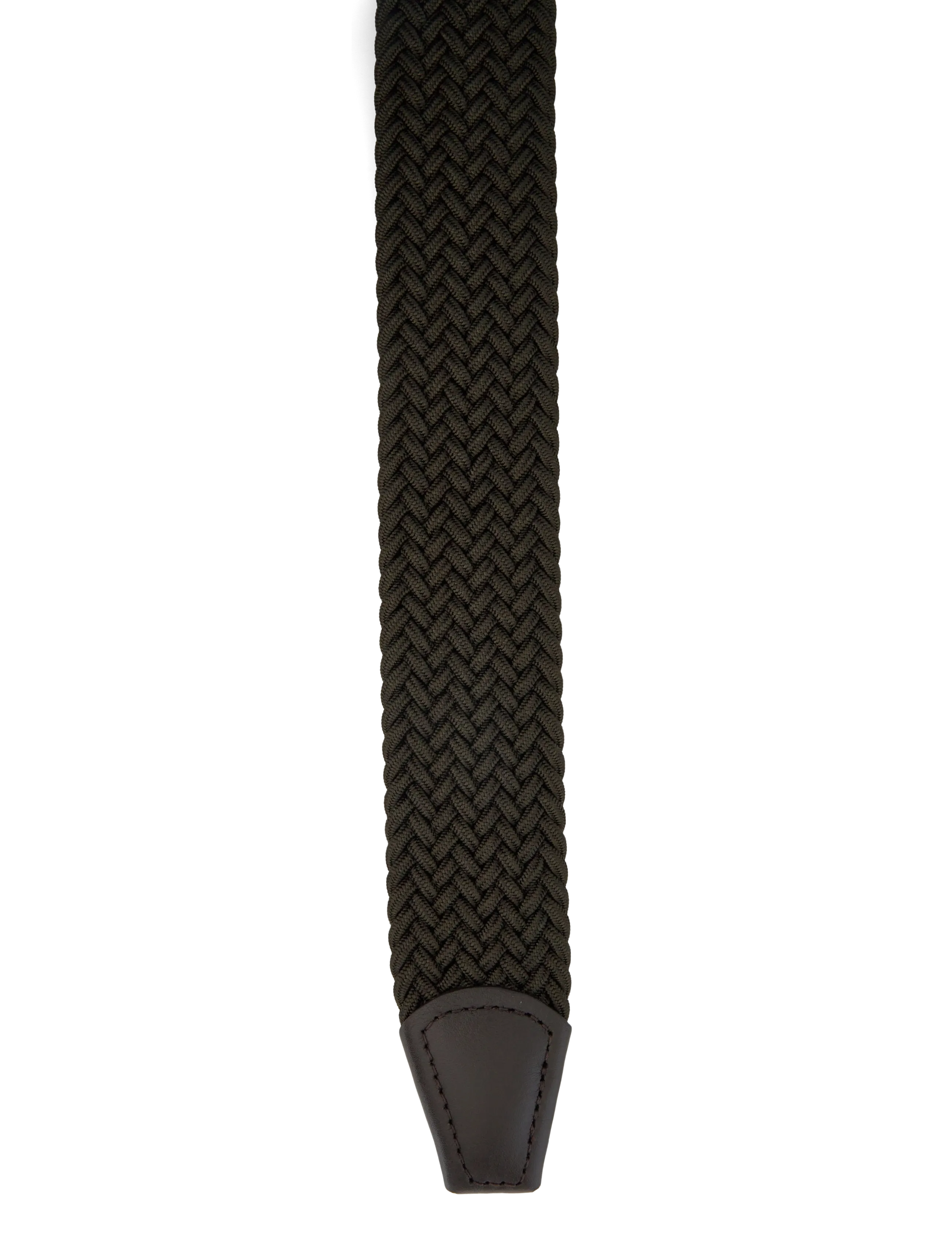 Anderson's - Elastic woven belt - Multi colour Dark brown - 3,5 - geflochten gürtel - miltary green - 2