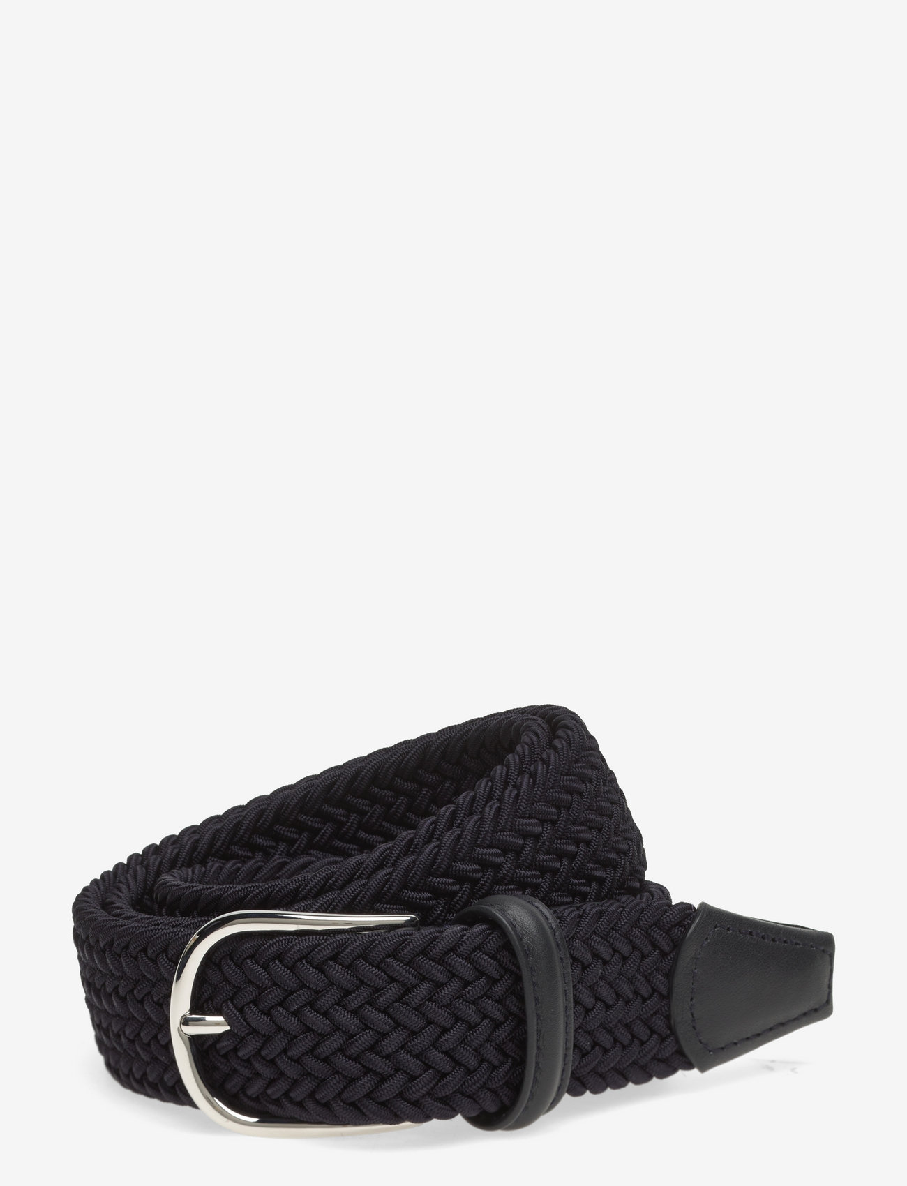 Anderson's - elastic woven viscose belt - geflochten gürtel - navy - 0
