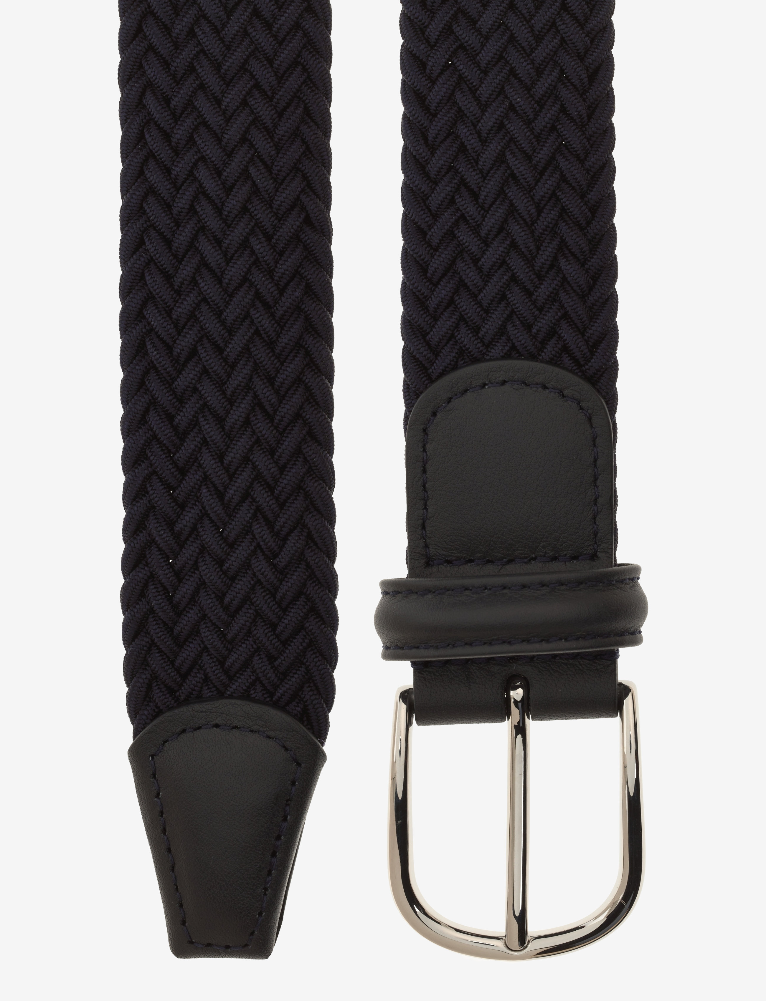 Anderson's - Elastic woven belt - Multi colour Navy 3,5 - pītas jostas - navy - 1